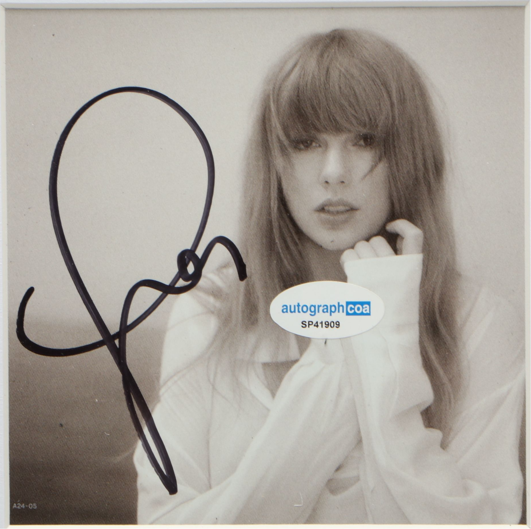 Taylor Swift Signed "The Tortured Poets Department" CD Card in Frame