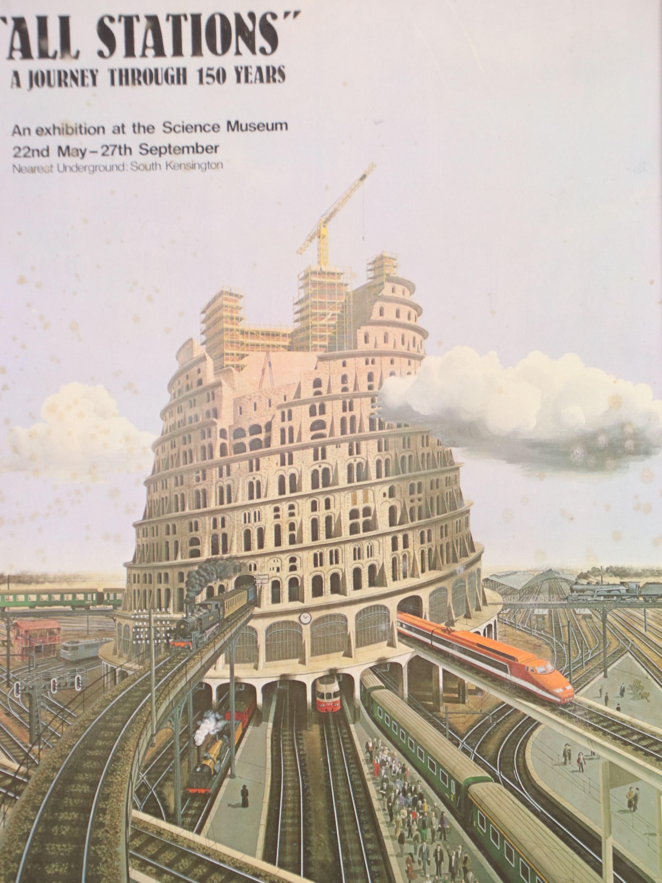 Offset Lithograph Poster "All Stations - A Journey Through 150 Years," 1979