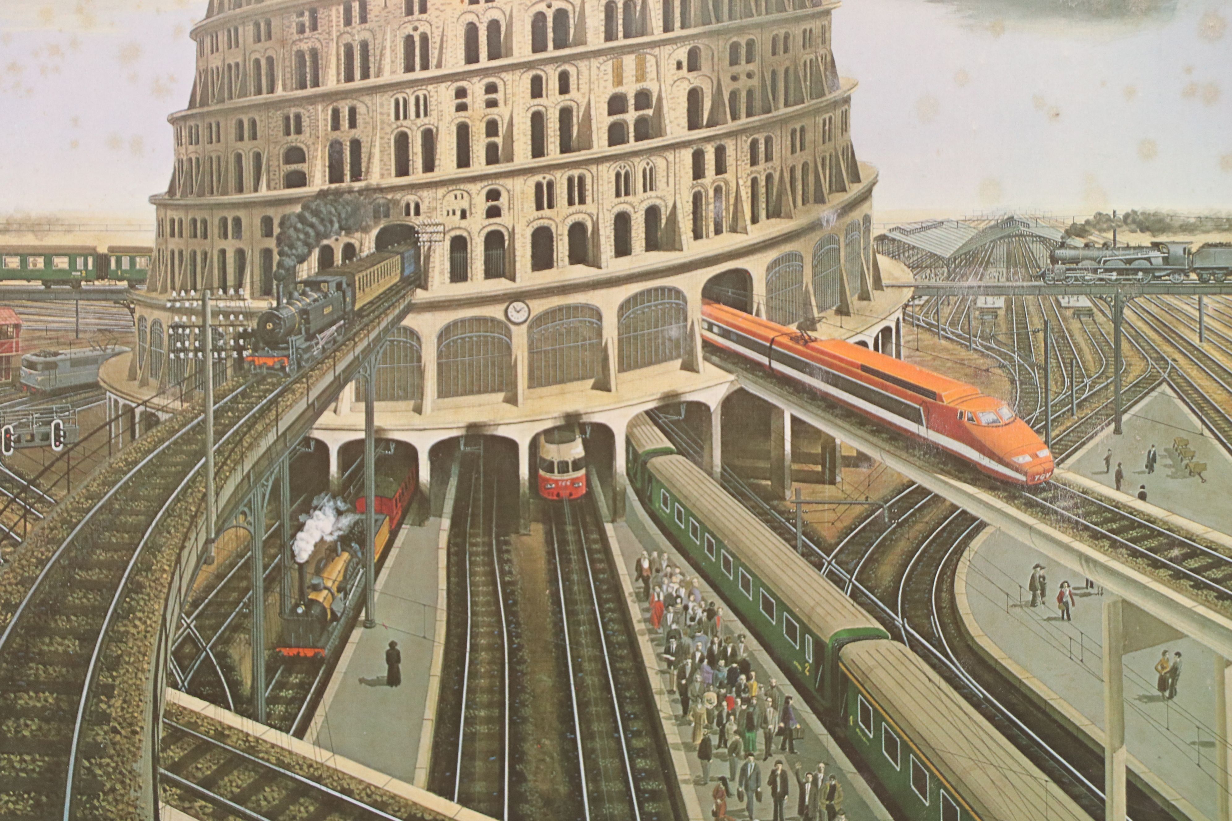 Offset Lithograph Poster "All Stations - A Journey Through 150 Years," 1979