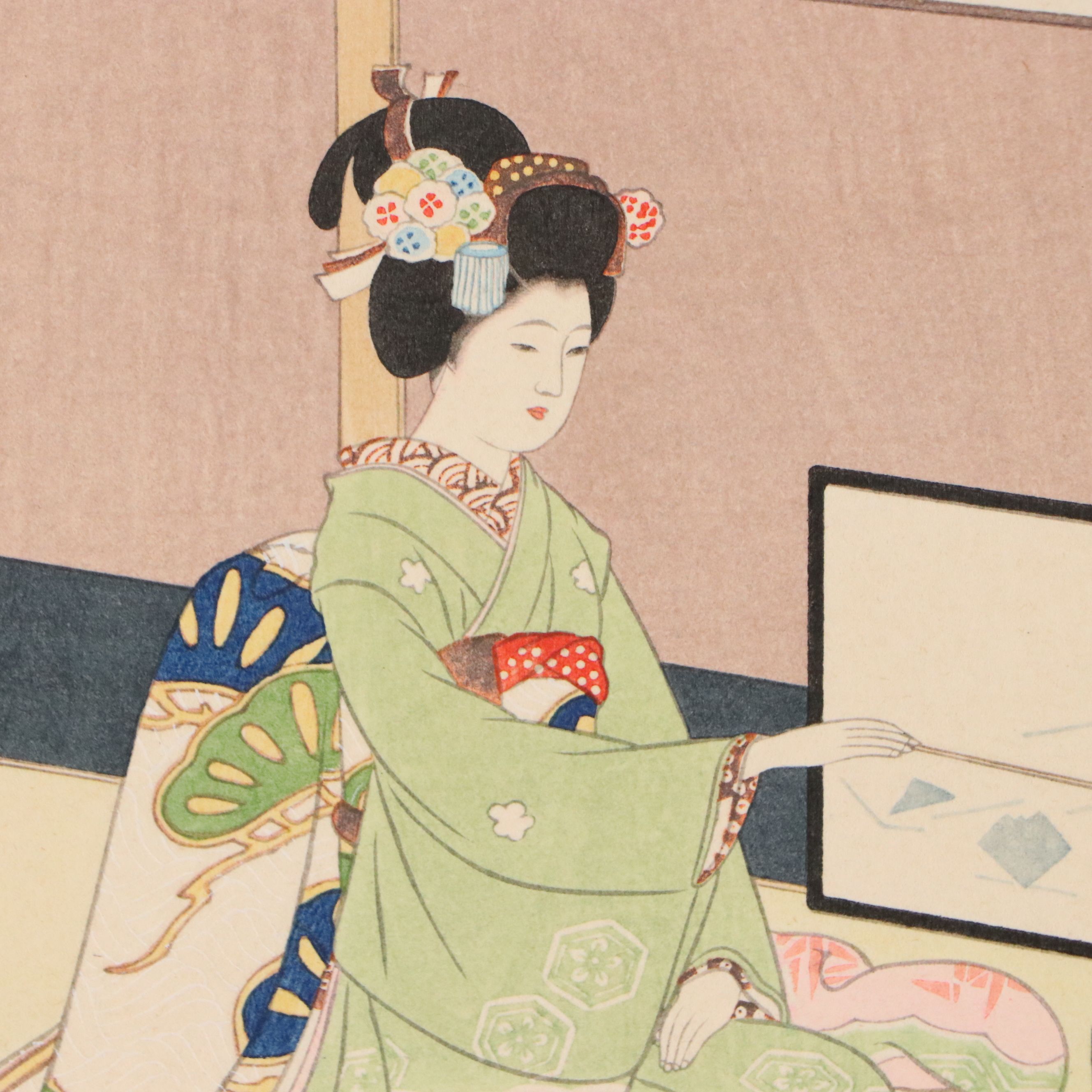 Hasegawa Sadanobu III Woodblock Prints of Maiko Girls, 20th Century