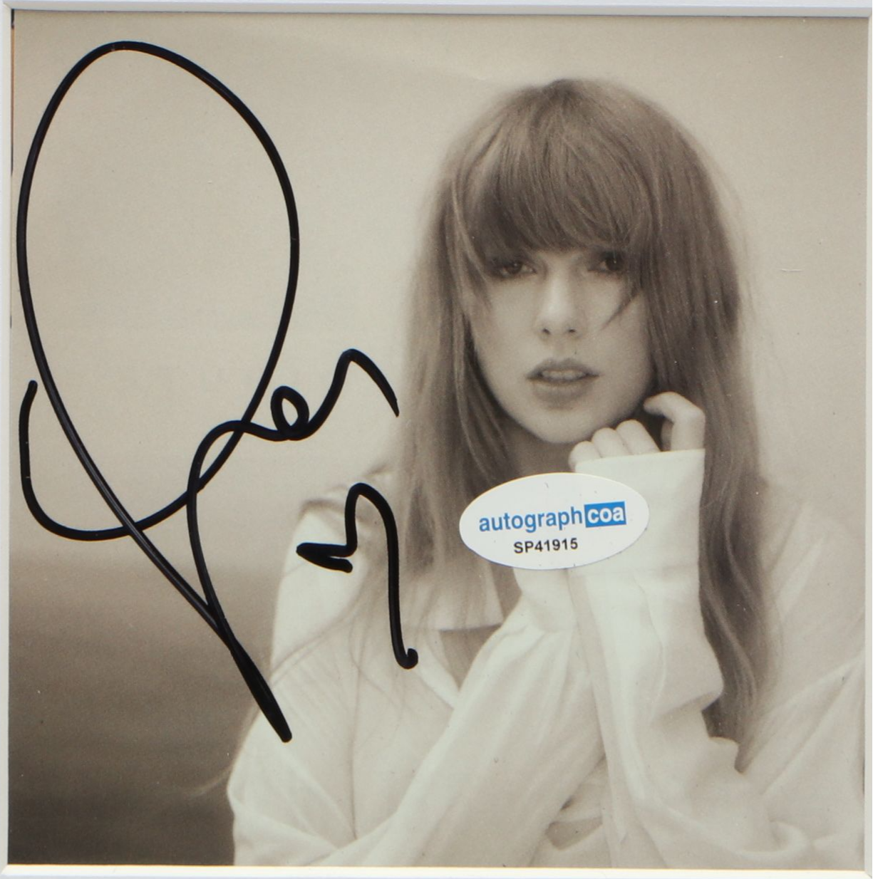 Taylor Swift Signed "The Tortured Poets Department" CD Card in Frame