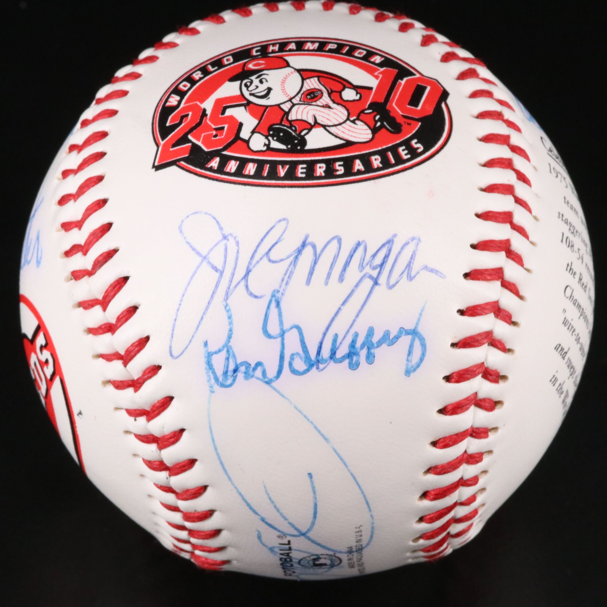 "The Great Eight" Signed Cincinnati Reds Baseball with Display