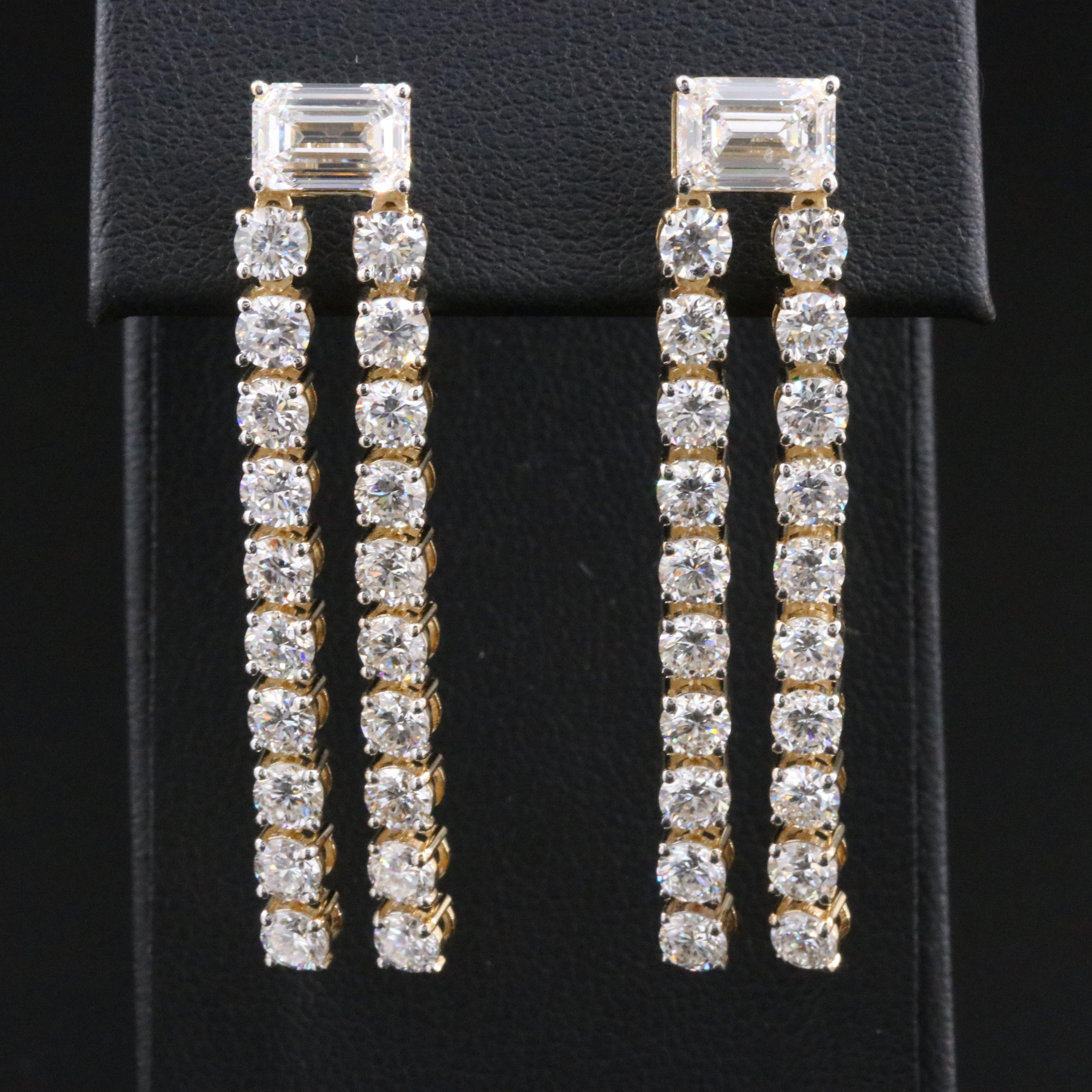 14K 8.98 CTW Lab Grown Diamond Earrings