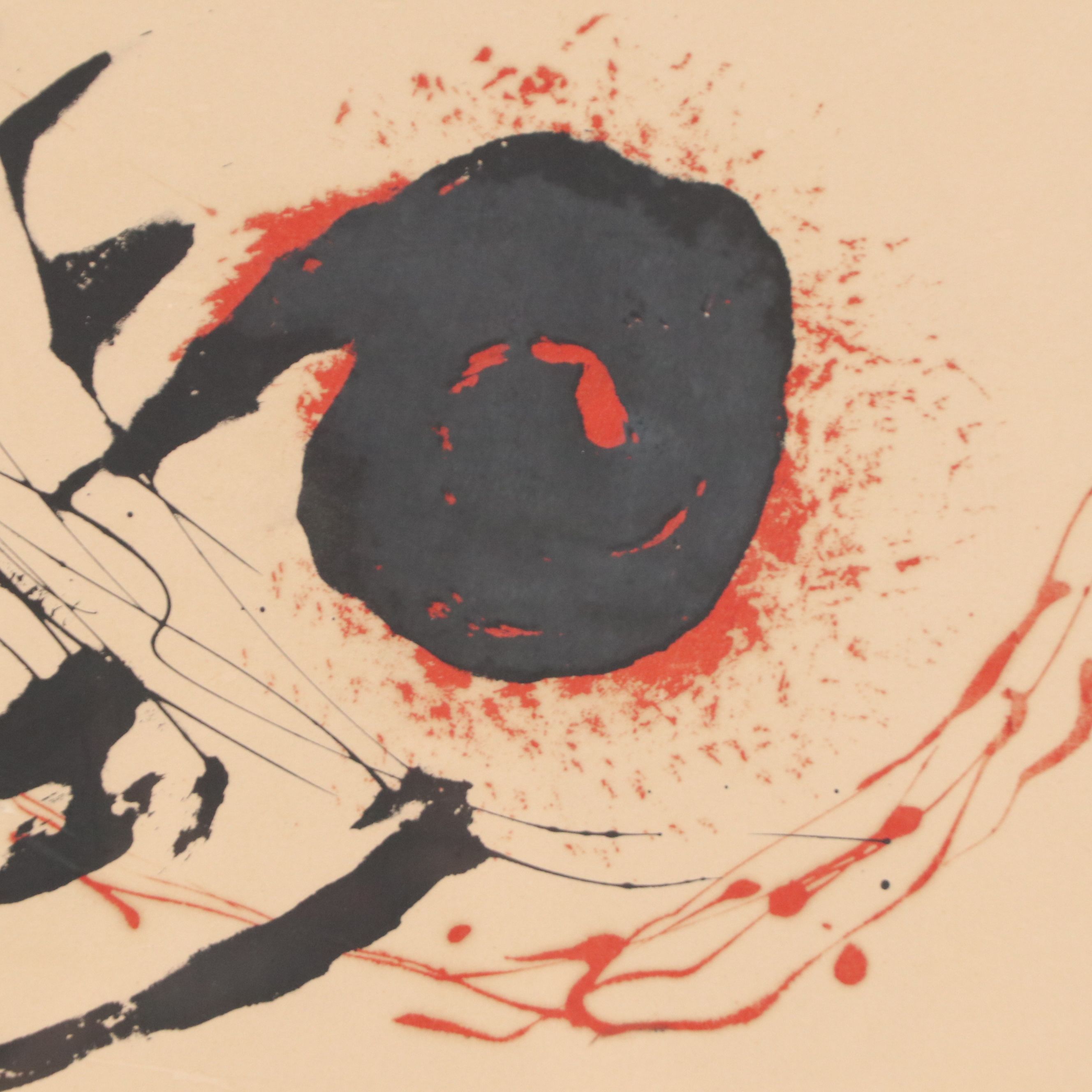 Abstract Lithograph Signed Vogt "Electricity," 1973