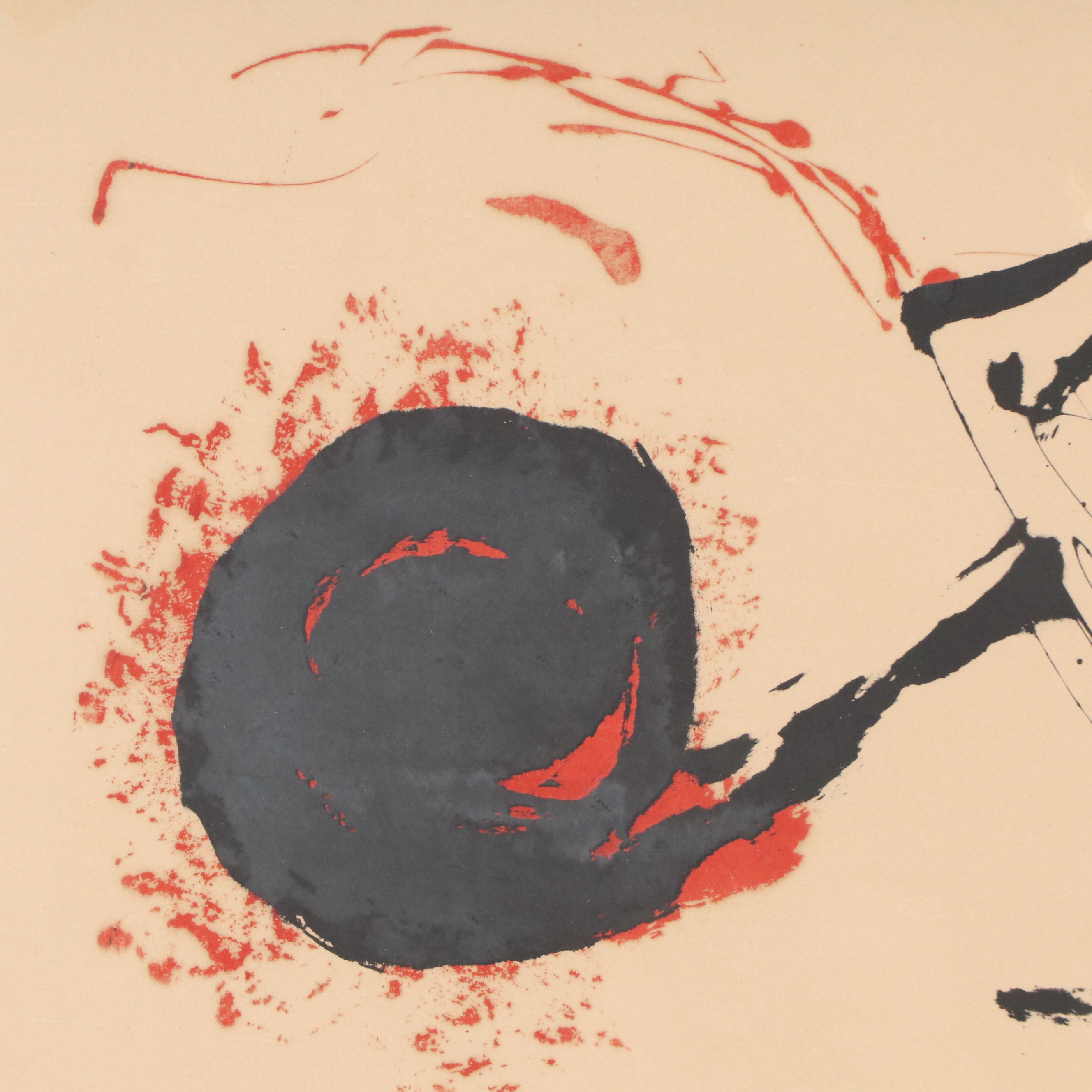 Abstract Lithograph Signed Vogt "Electricity," 1973