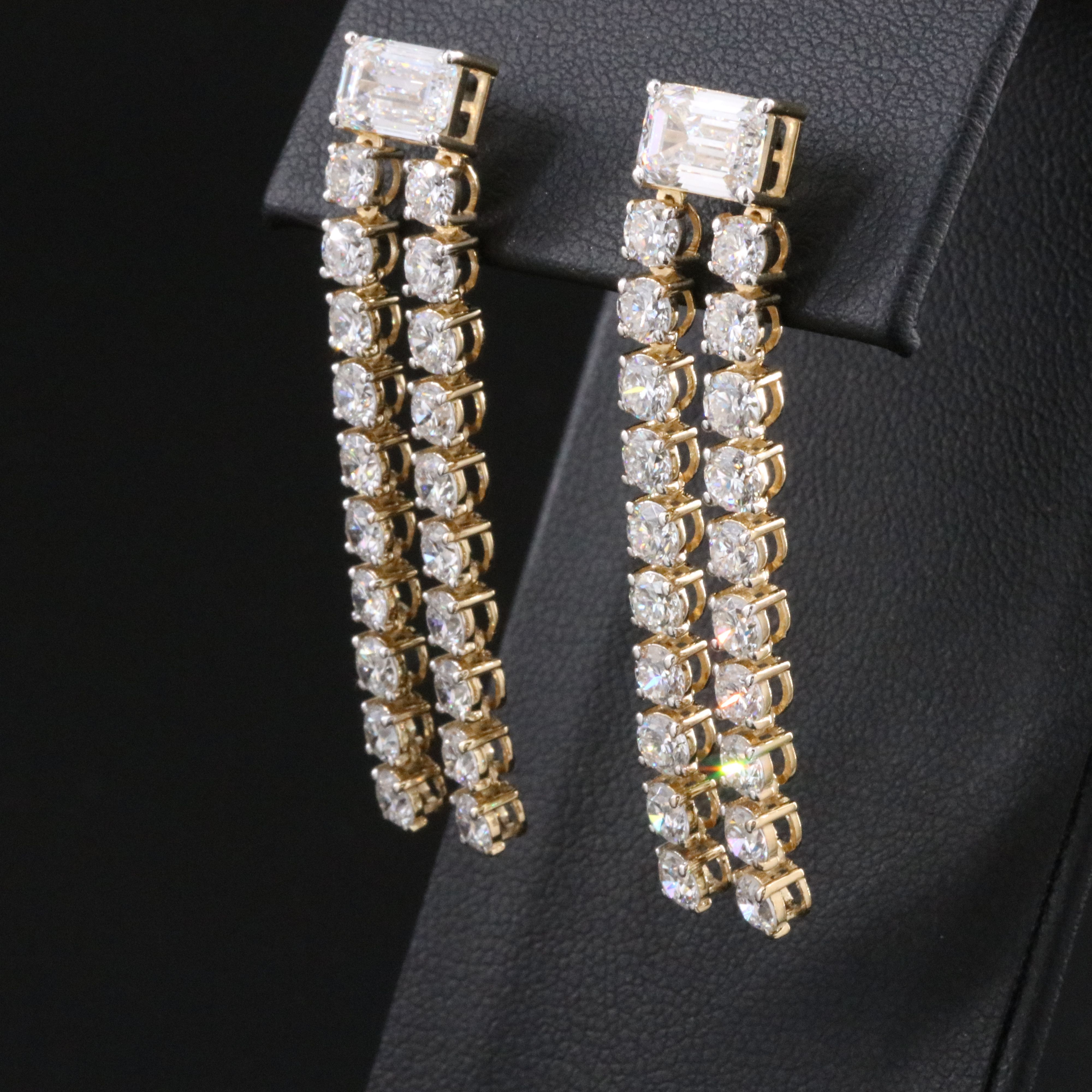 14K 8.98 CTW Lab Grown Diamond Earrings