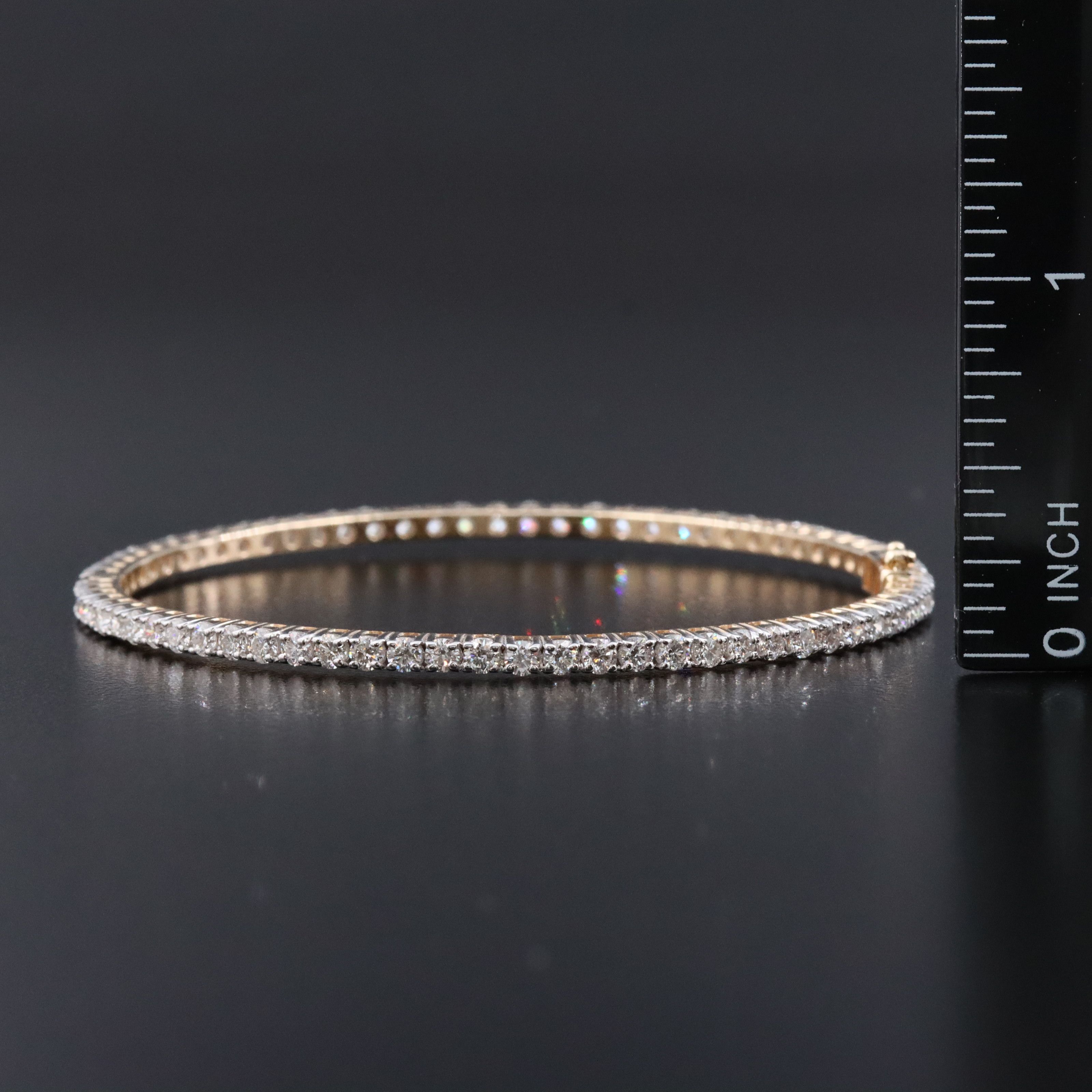 14K 3.92 CTW Diamond Bangle Bracelet