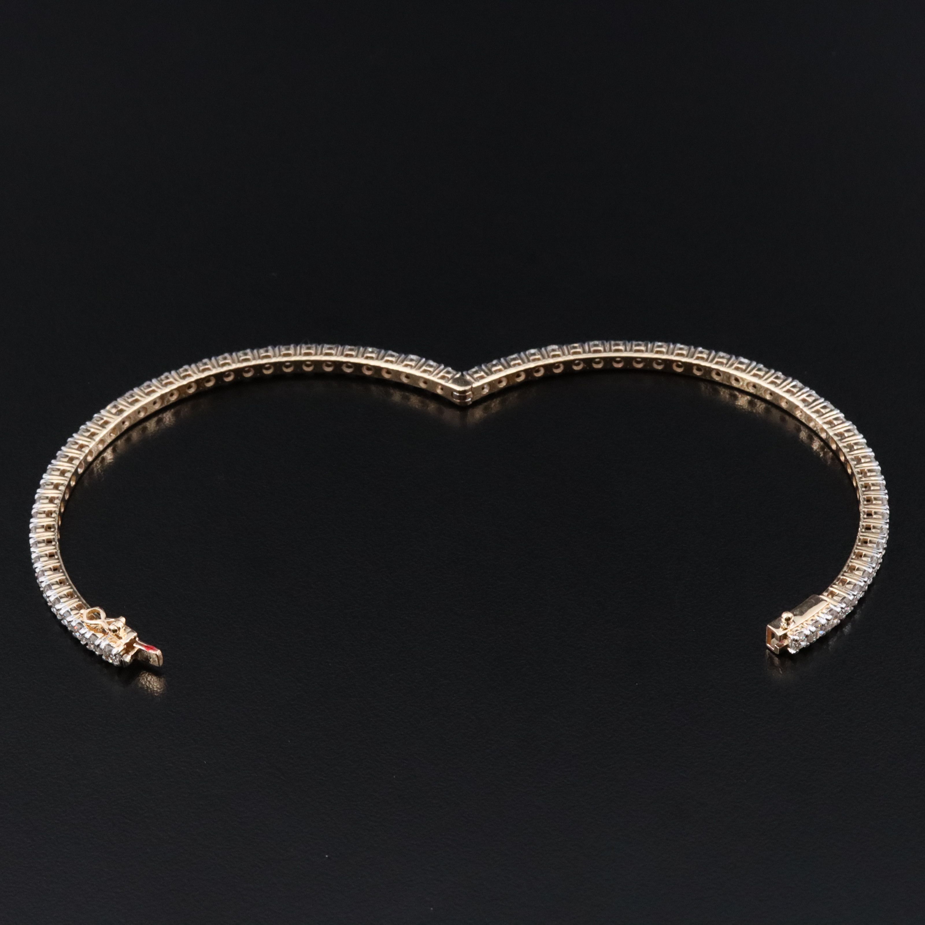 14K 3.92 CTW Diamond Bangle Bracelet
