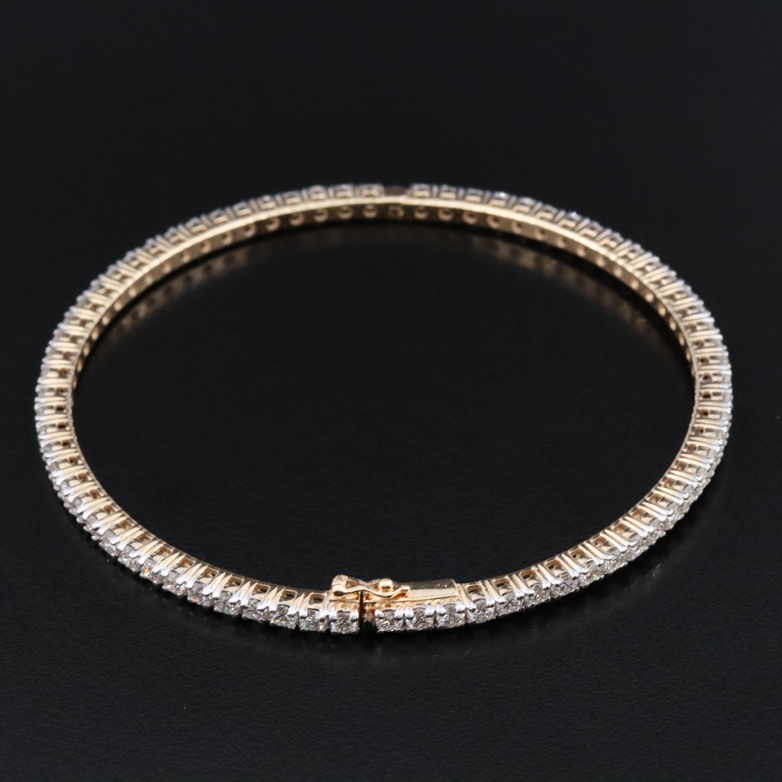 14K 3.92 CTW Diamond Bangle Bracelet