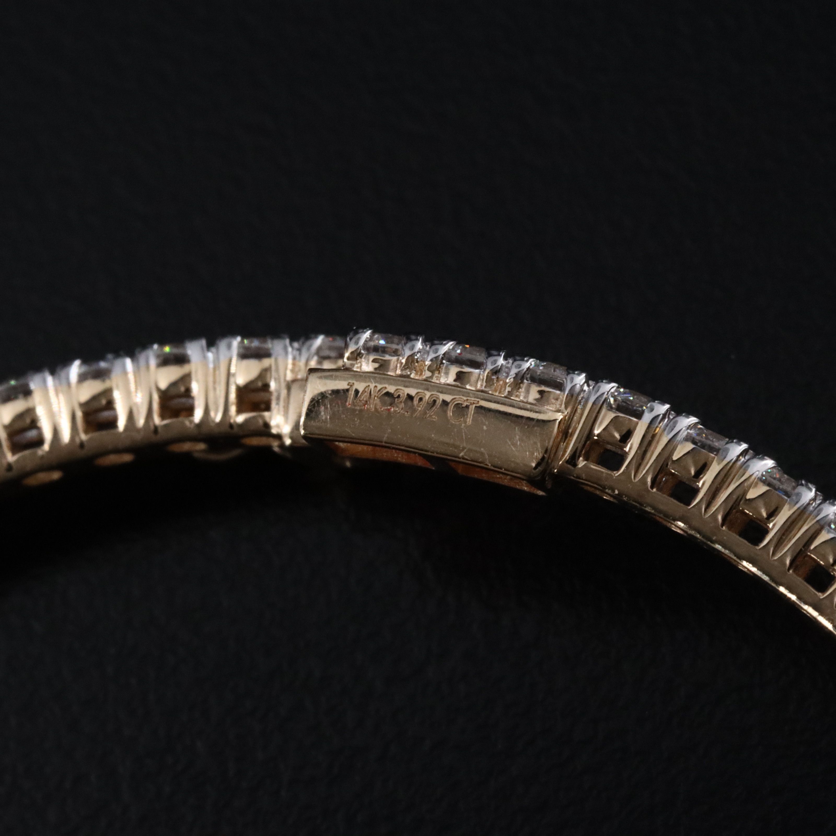 14K 3.92 CTW Diamond Bangle Bracelet