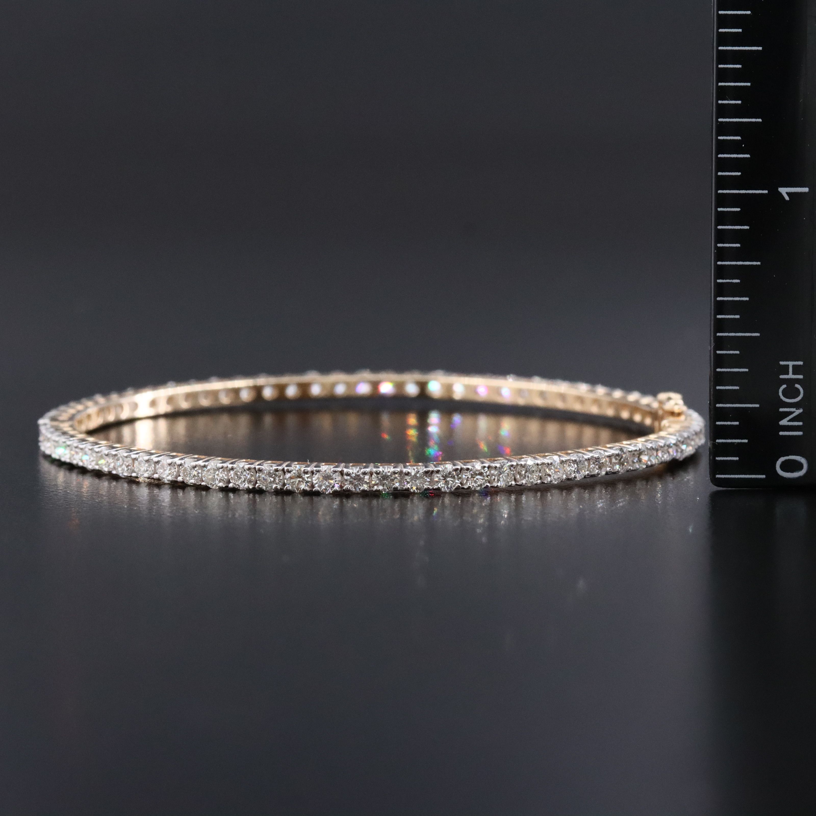 14K 3.72 CTW Diamond Bangle Bracelet