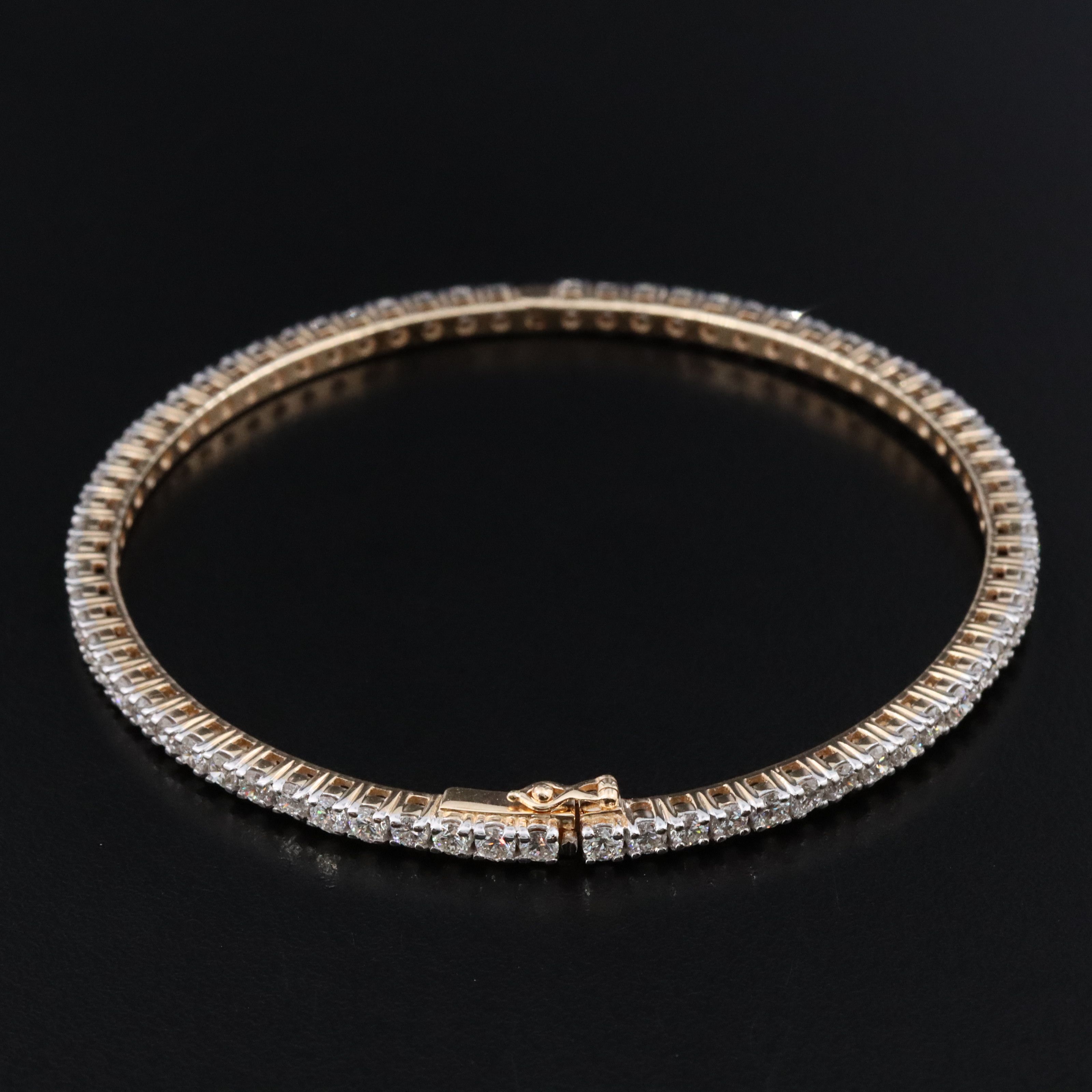14K 3.72 CTW Diamond Bangle Bracelet