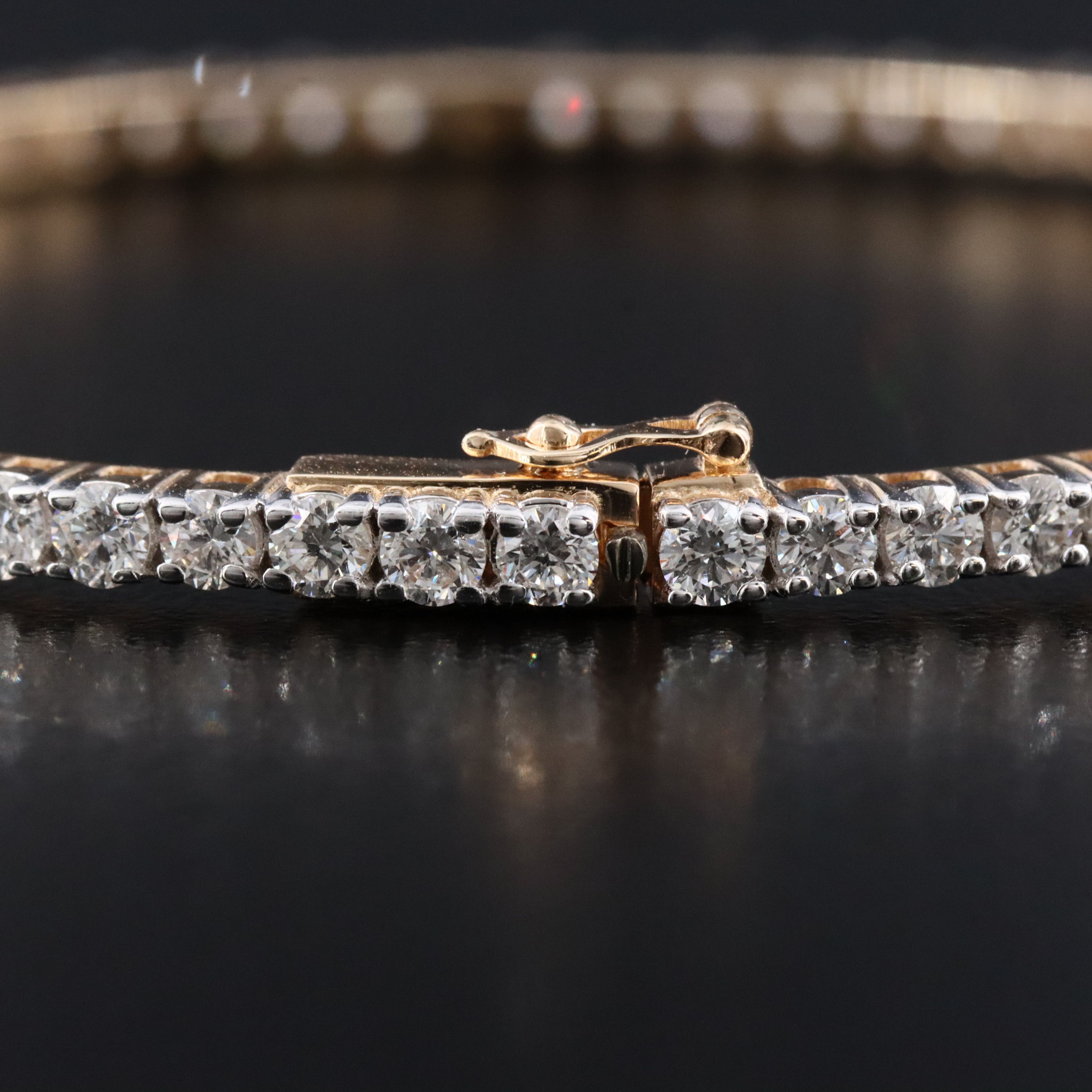 14K 3.72 CTW Diamond Bangle Bracelet