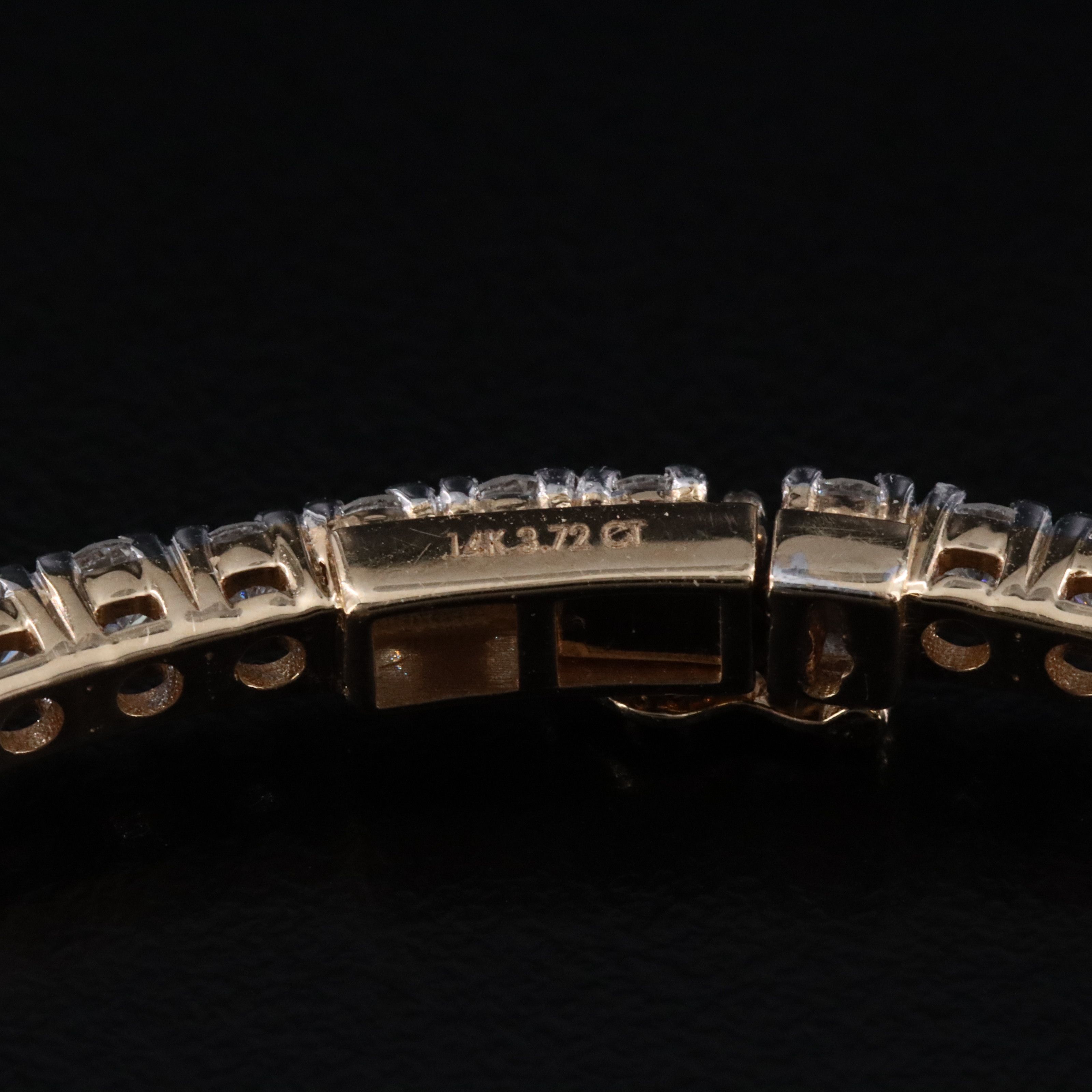 14K 3.72 CTW Diamond Bangle Bracelet