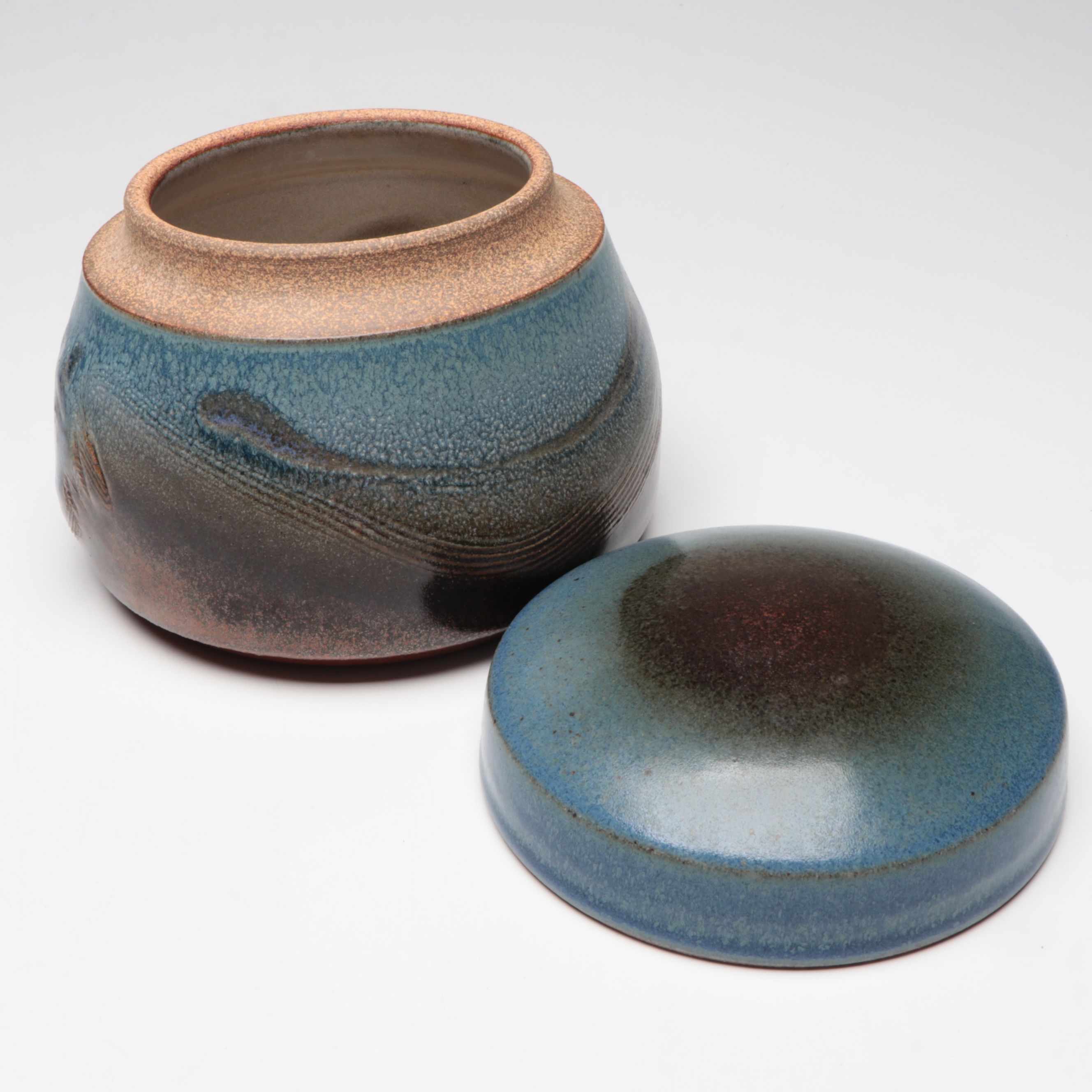 Michael Miller Earthsea Pottery Hand Thrown Stoneware Covered Jar
