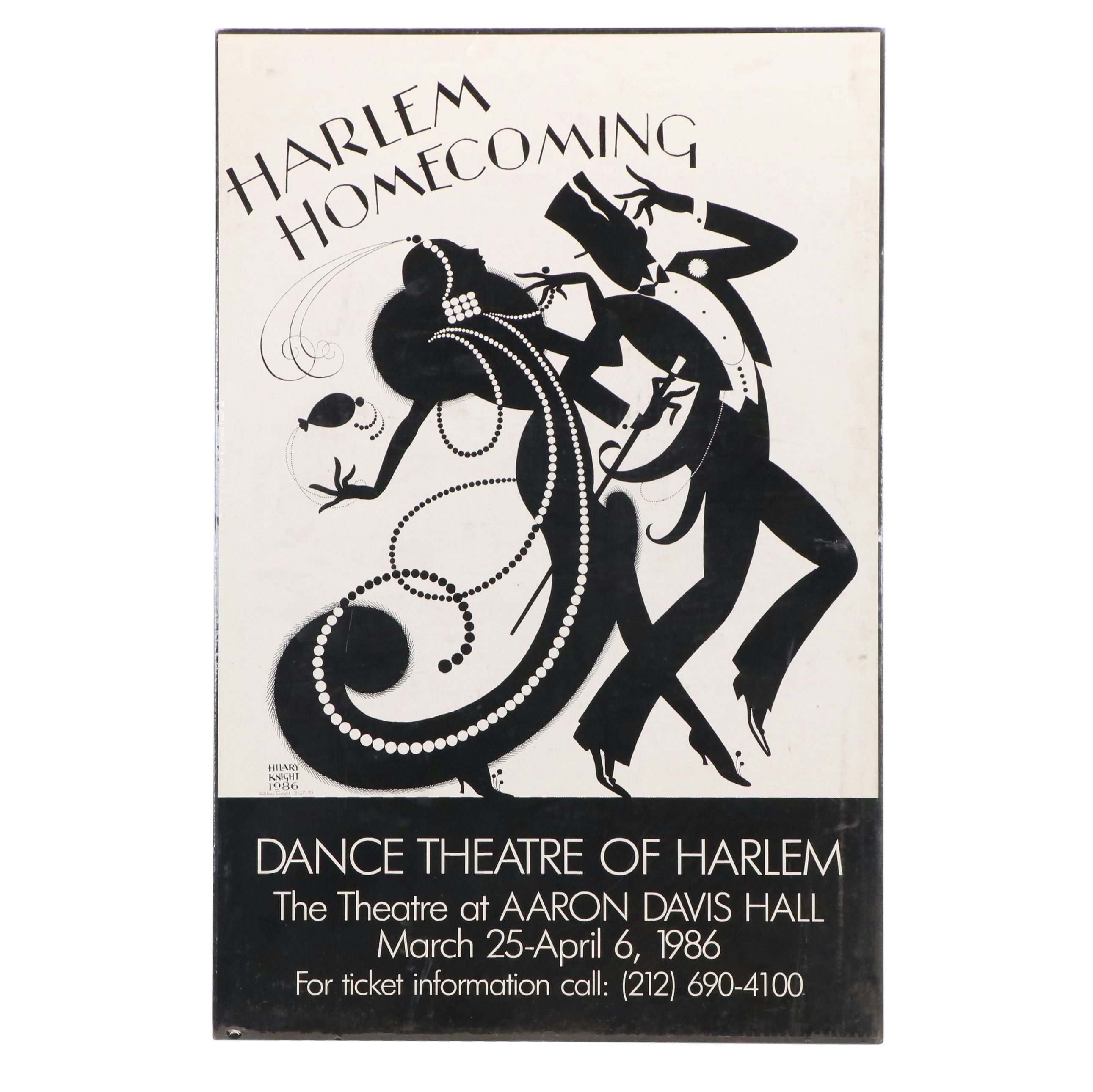 Hilary Knight Lithograph Poster for "Harlem Homecoming," 1986