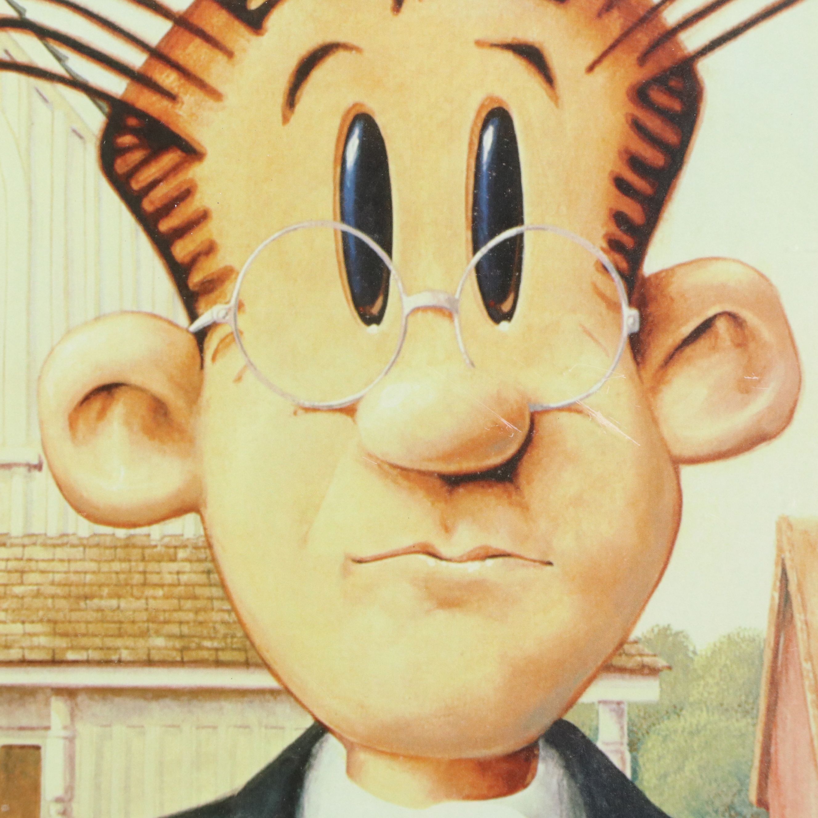 Offset Lithograph Parody of "American Gothic" with Blondie, Late 20th Century