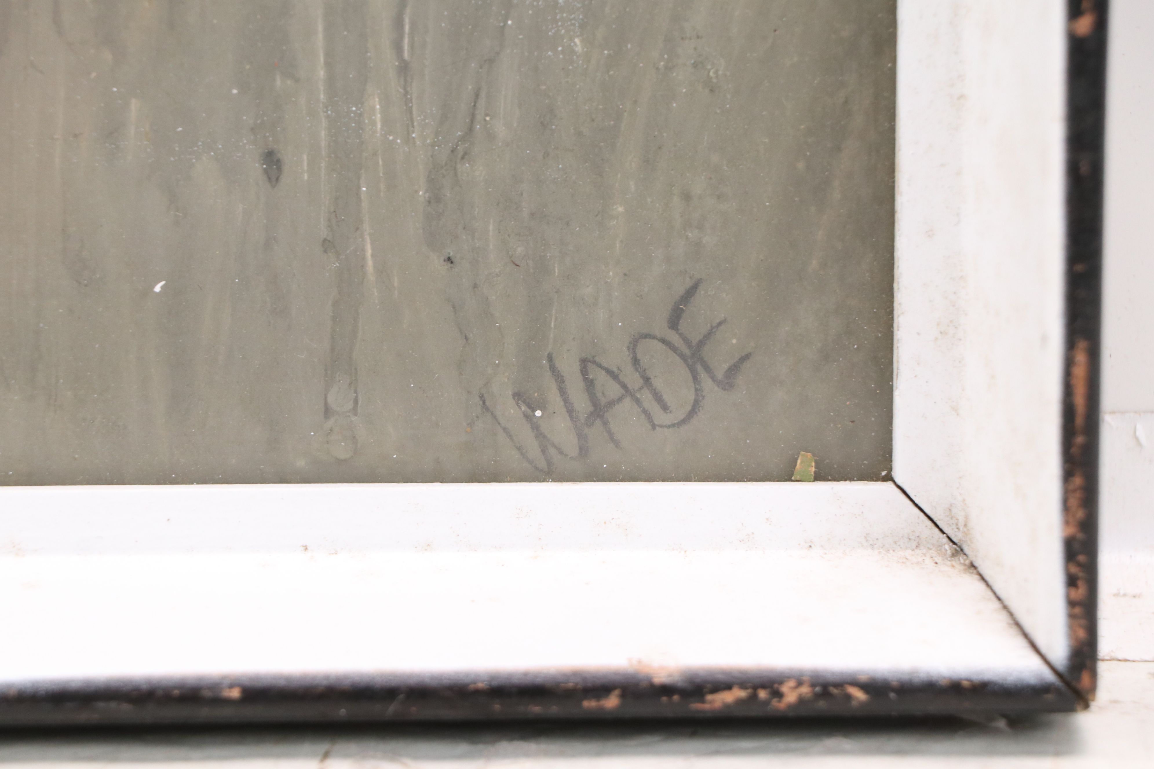 Acrylic Gray Abstract Painting, Late 20th Century