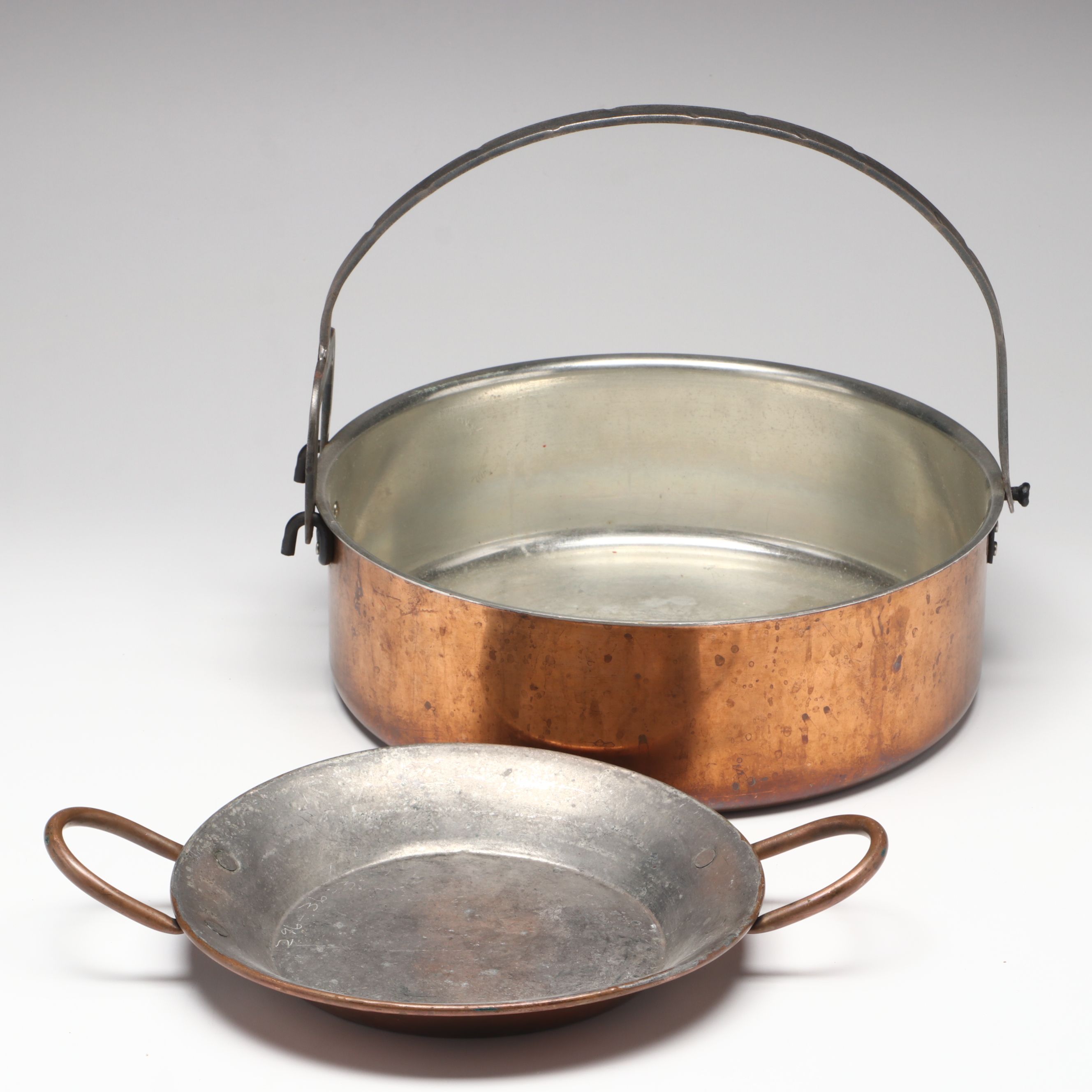 Ruffoni Italian Handled Copper Pot with French Au Gratin