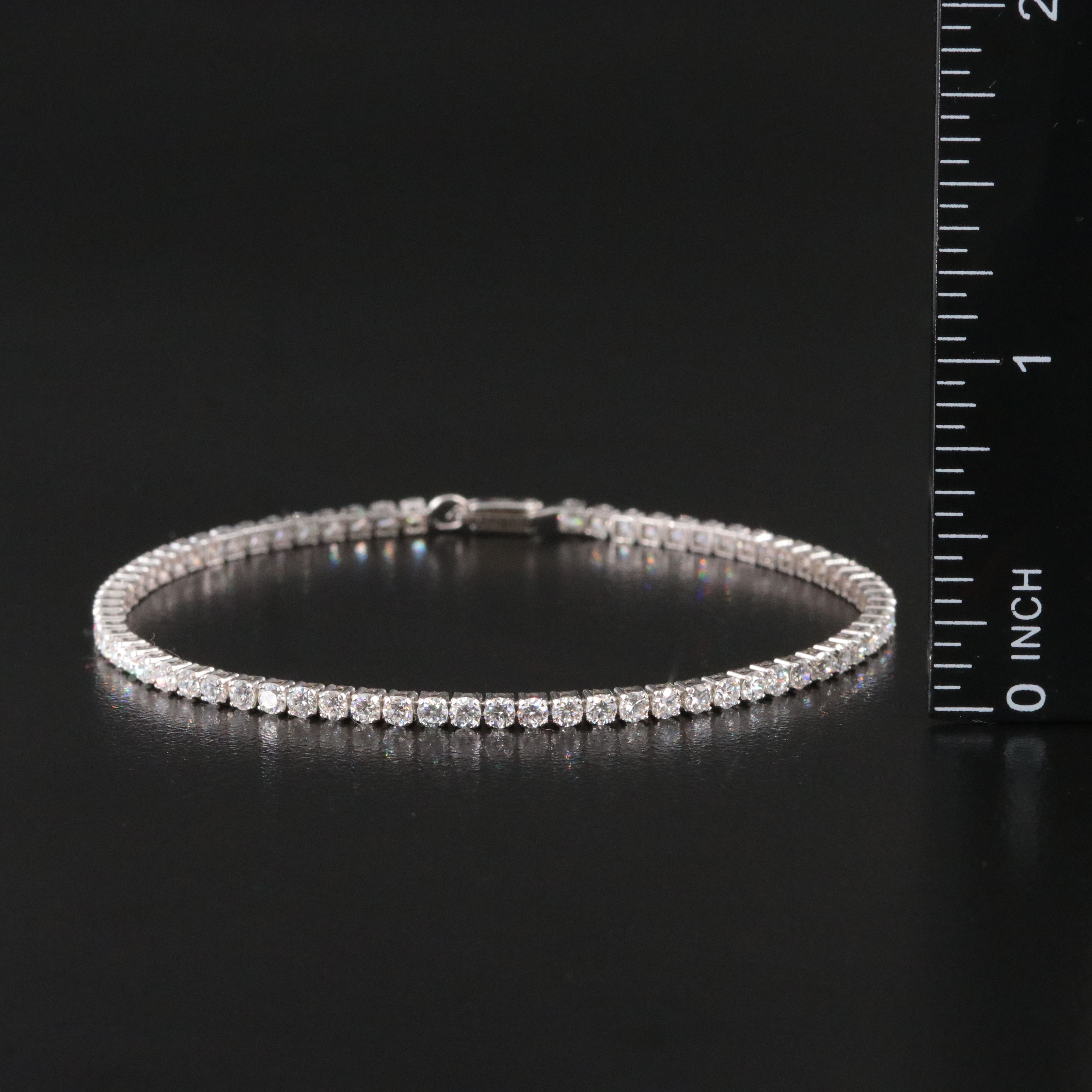 14K 3.23 CTW Lab Grown Diamond Line Bracelet with IGI Jewelry Report