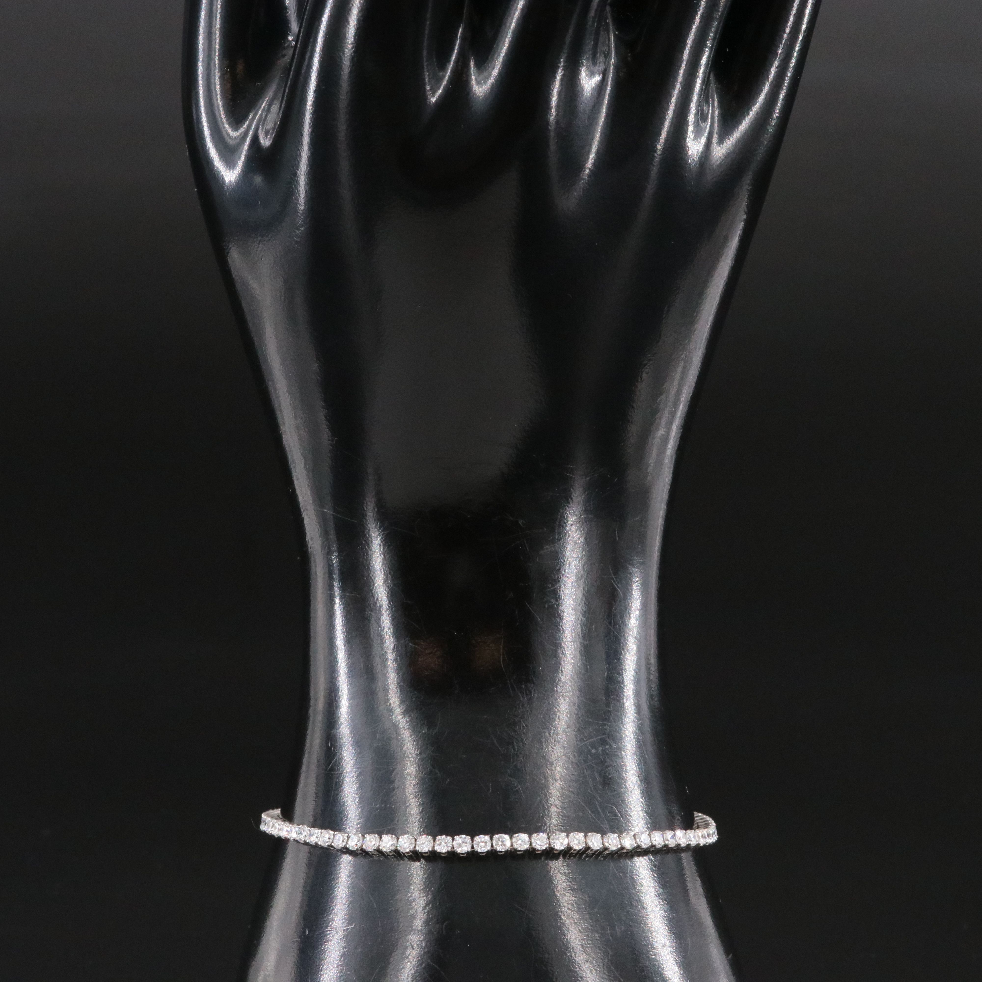 14K 3.23 CTW Lab Grown Diamond Line Bracelet with IGI Jewelry Report