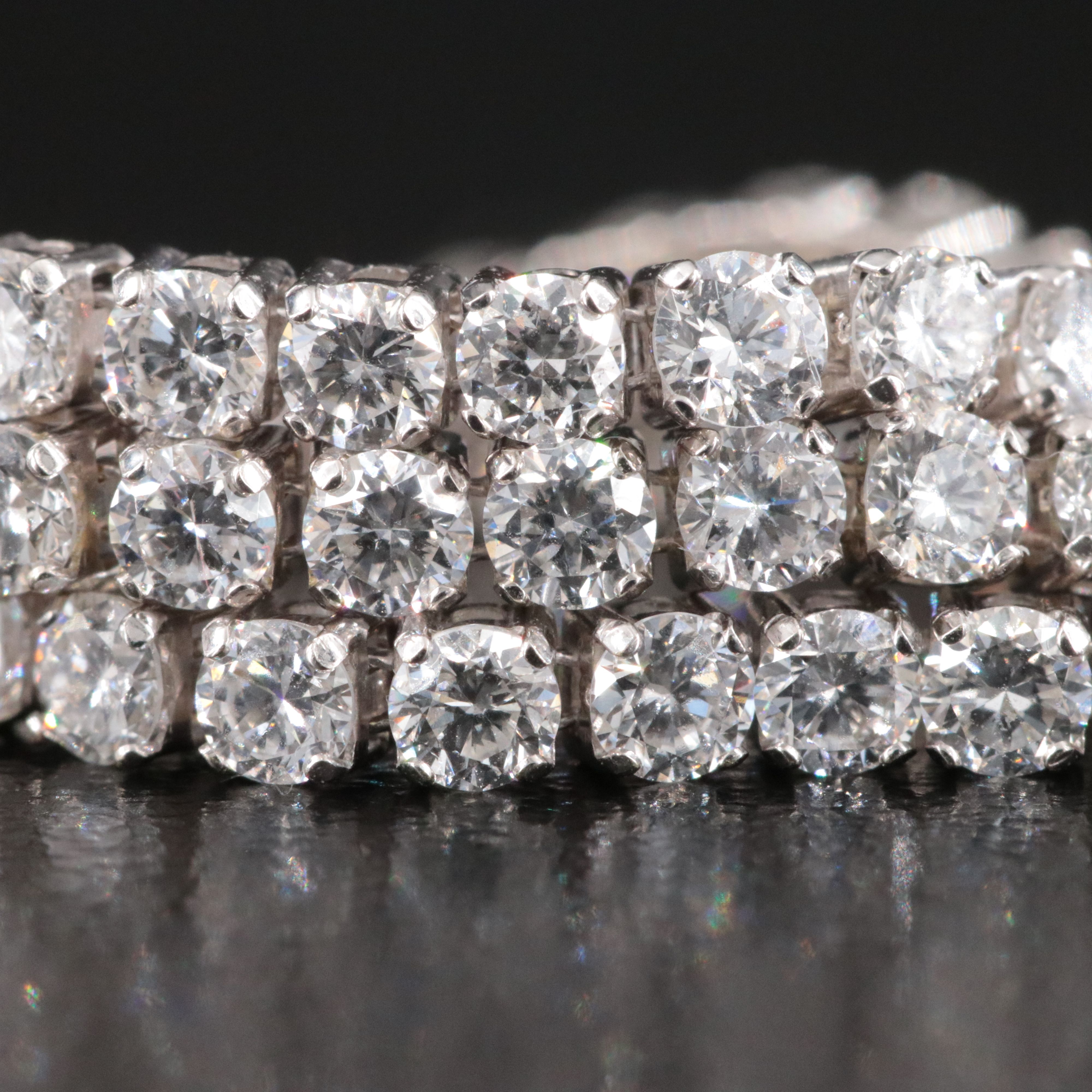 14K 3.23 CTW Lab Grown Diamond Line Bracelet with IGI Jewelry Report