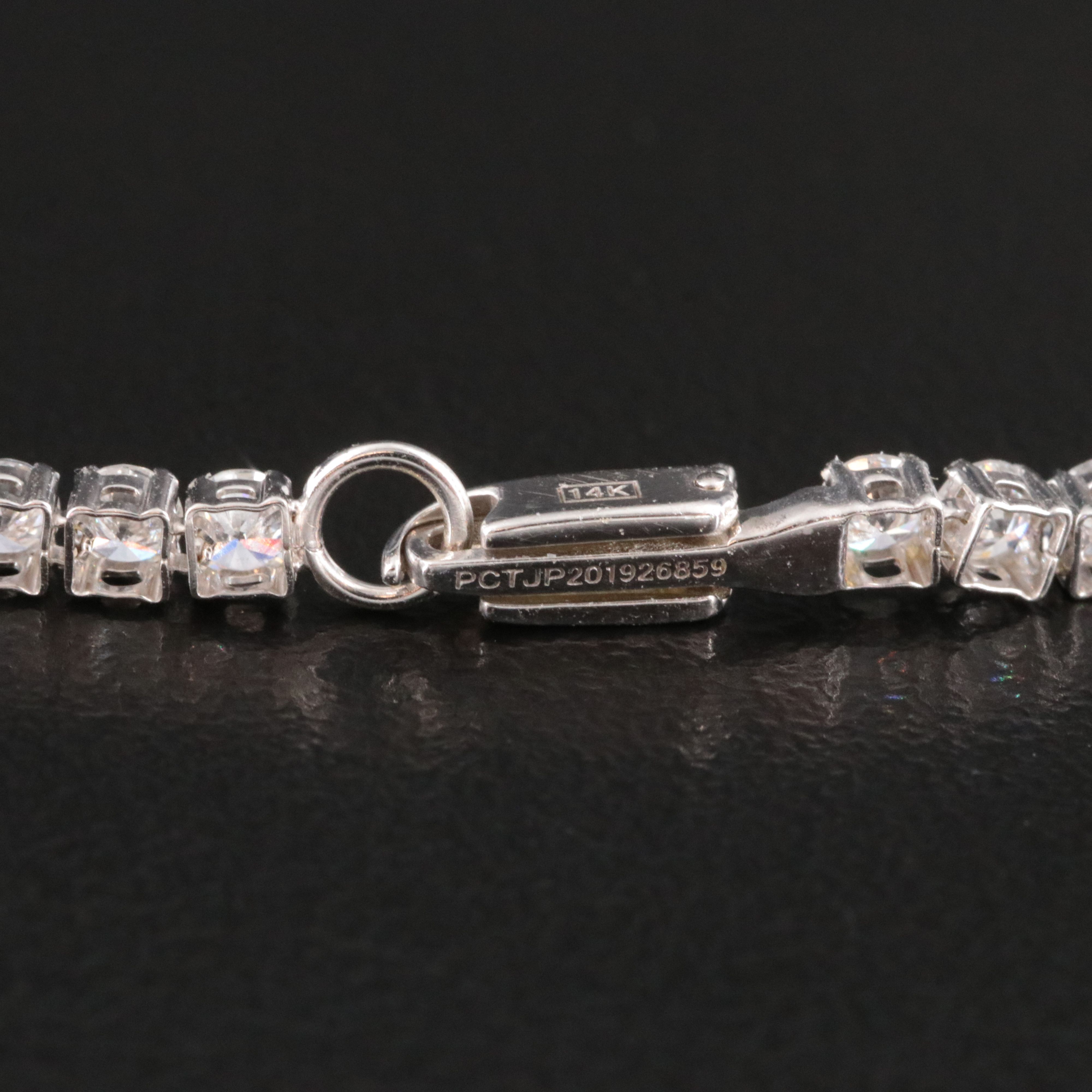 14K 3.23 CTW Lab Grown Diamond Line Bracelet with IGI Jewelry Report
