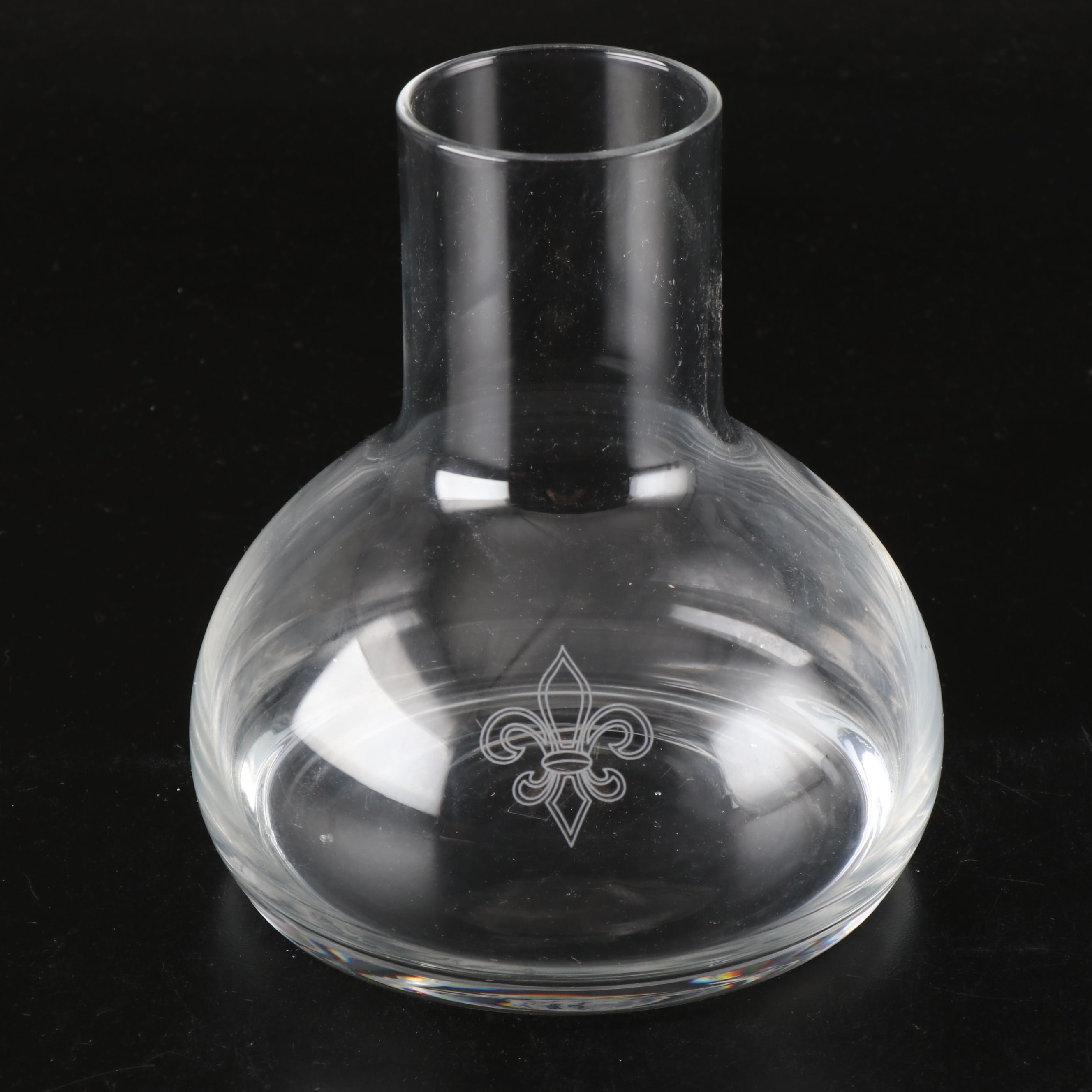 Signed Steuben Flared Vase Designed by Sidney Waugh with Other Fleur-de-Lis Vase