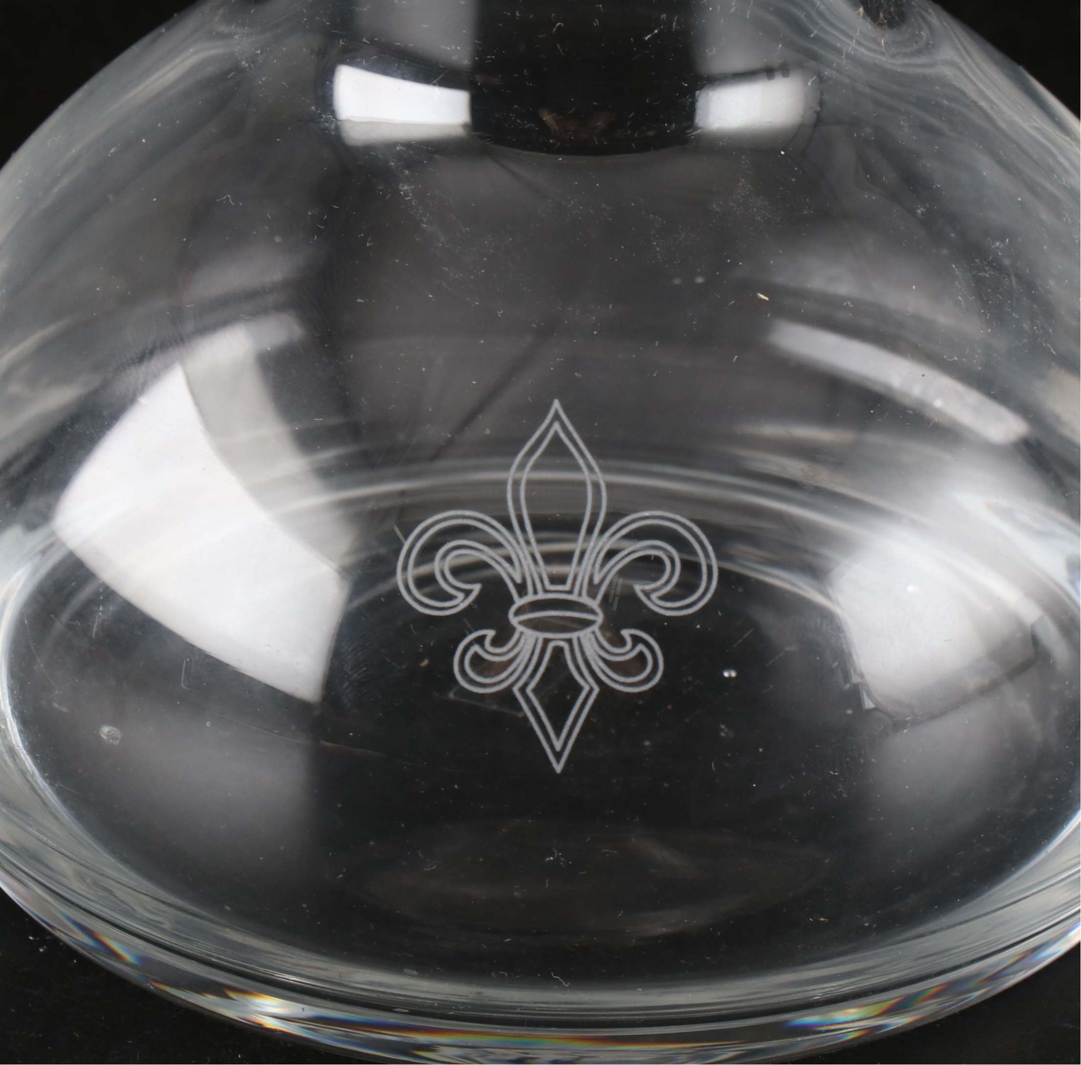 Signed Steuben Flared Vase Designed by Sidney Waugh with Other Fleur-de-Lis Vase