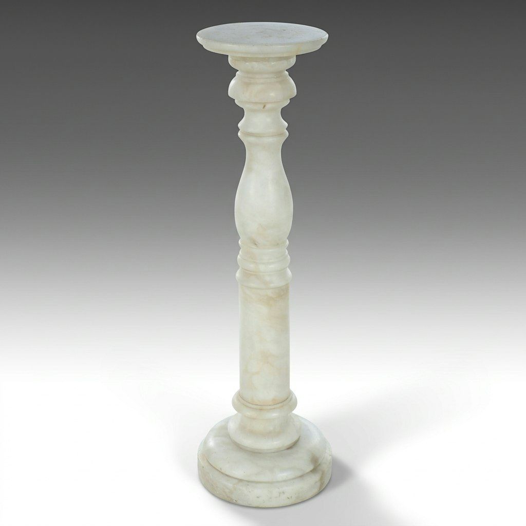 Neoclassical Style Marble Plant Stand