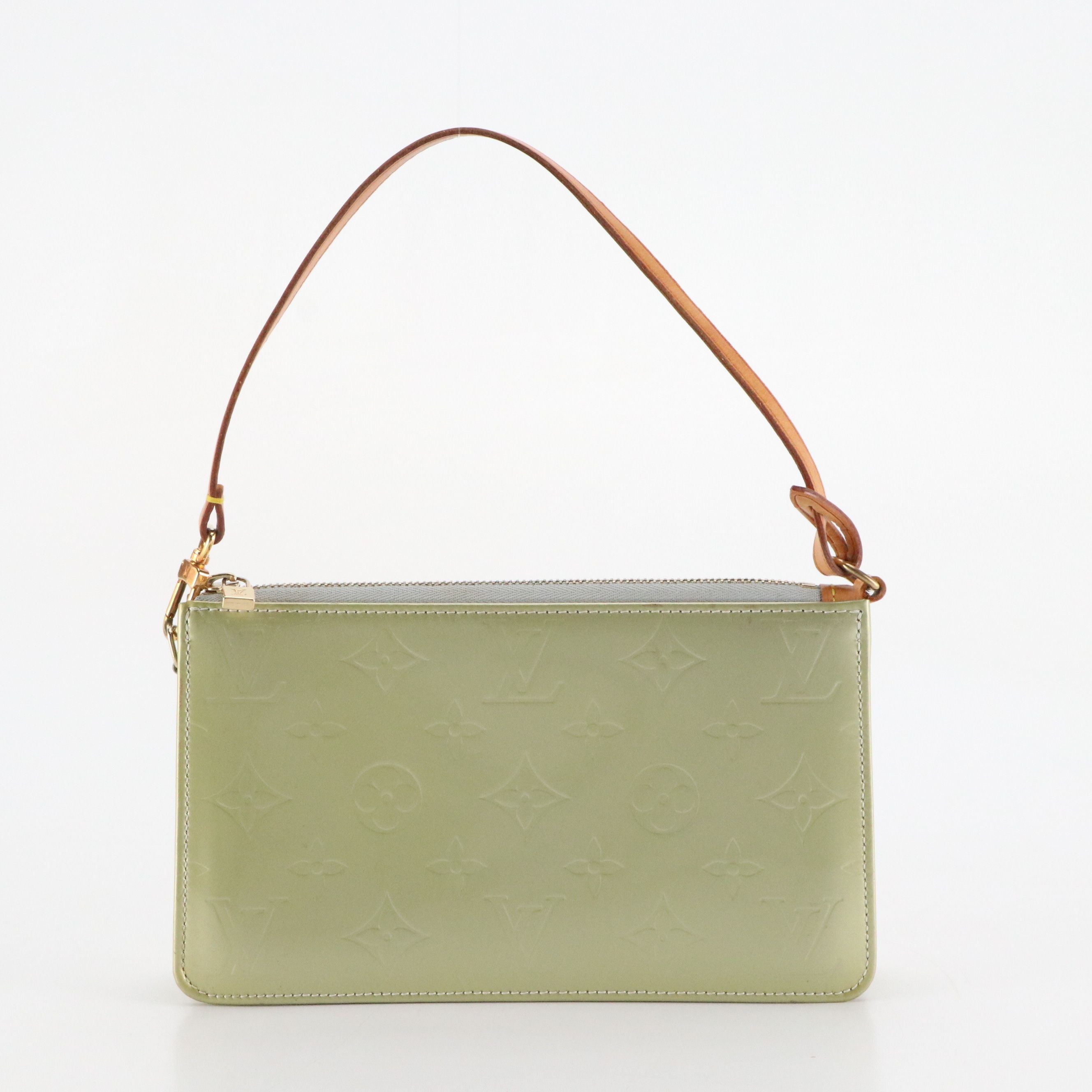 Louis Vuitton Lexington Pochette Bag in Light Green Monogram Vernis and Leather