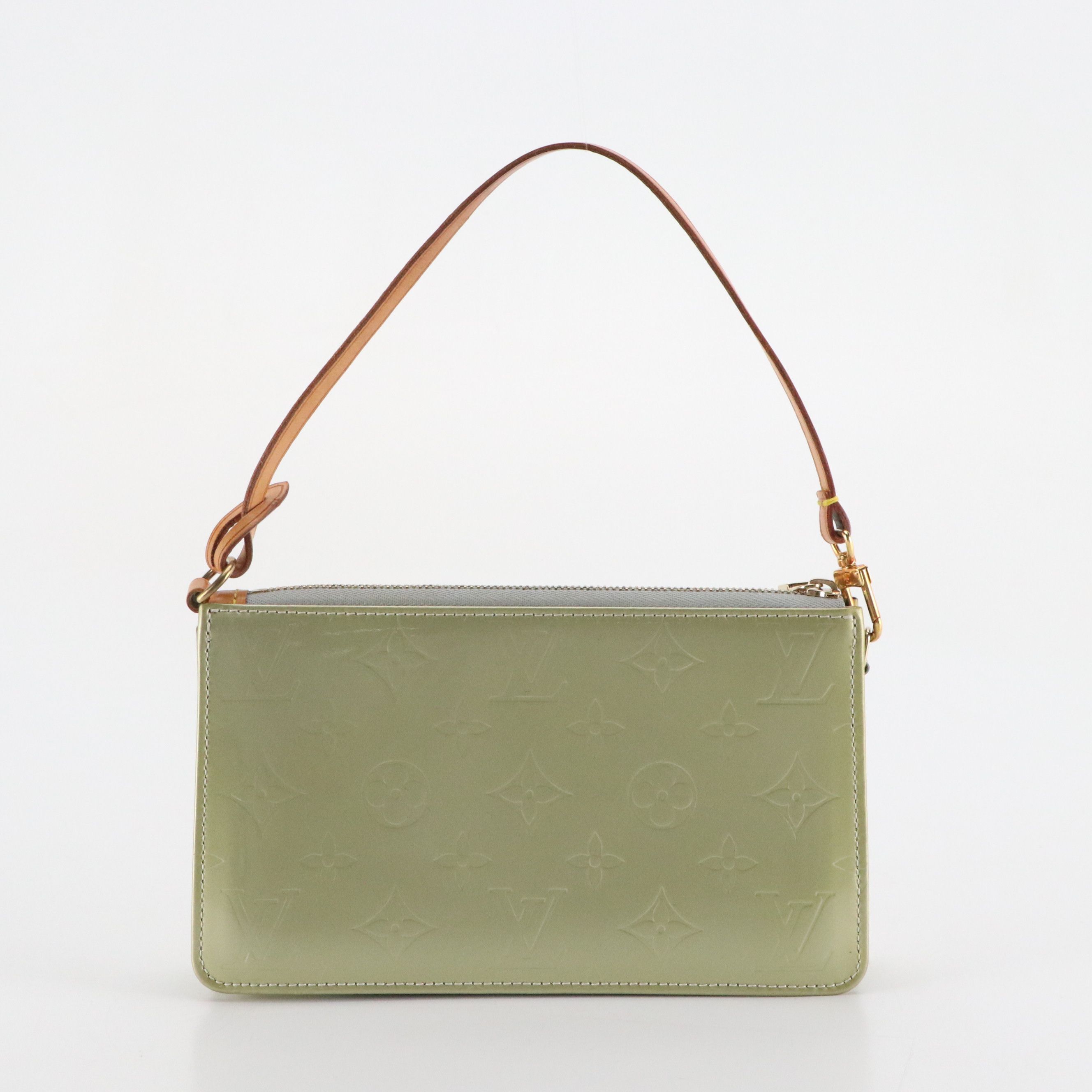 Louis Vuitton Lexington Pochette Bag in Light Green Monogram Vernis and Leather