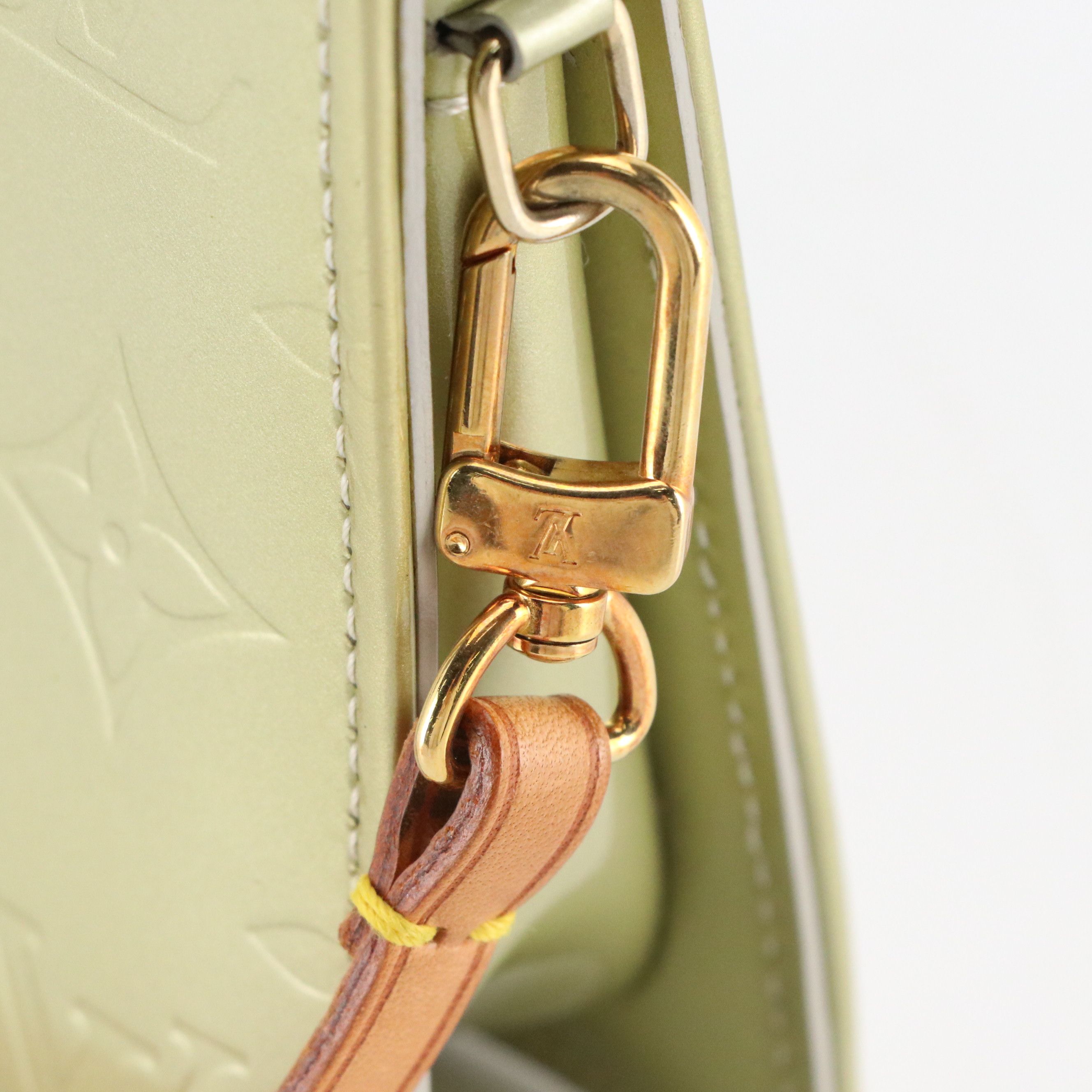 Louis Vuitton Lexington Pochette Bag in Light Green Monogram Vernis and Leather
