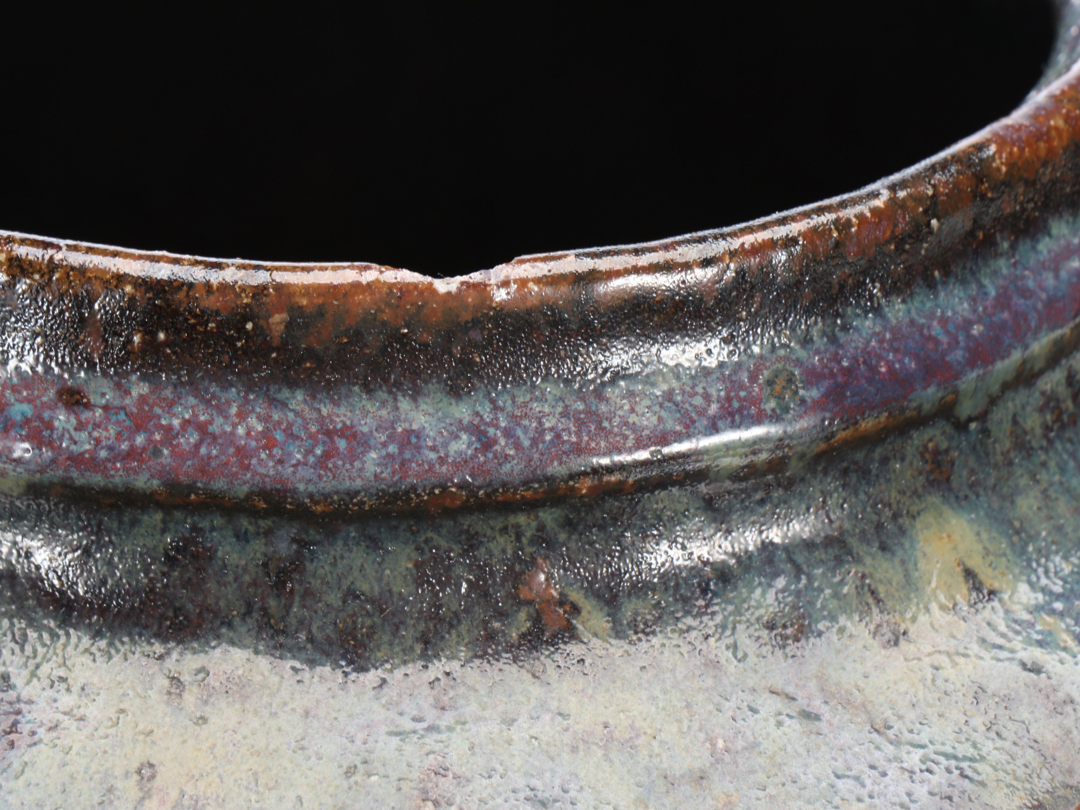 Cascade Glaze Art Pottery Stone Planter Pot