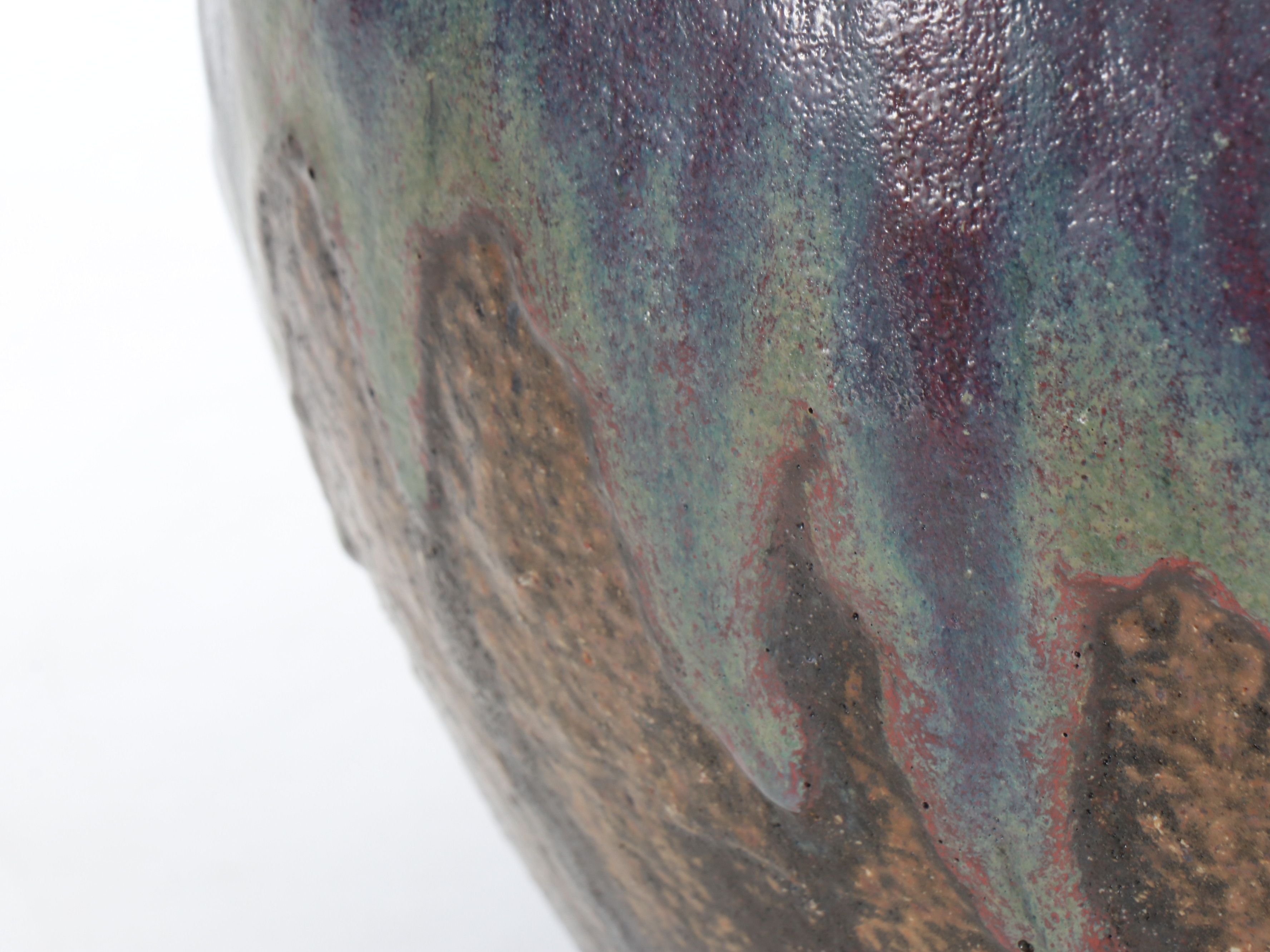 Cascade Glaze Art Pottery Stone Planter Pot