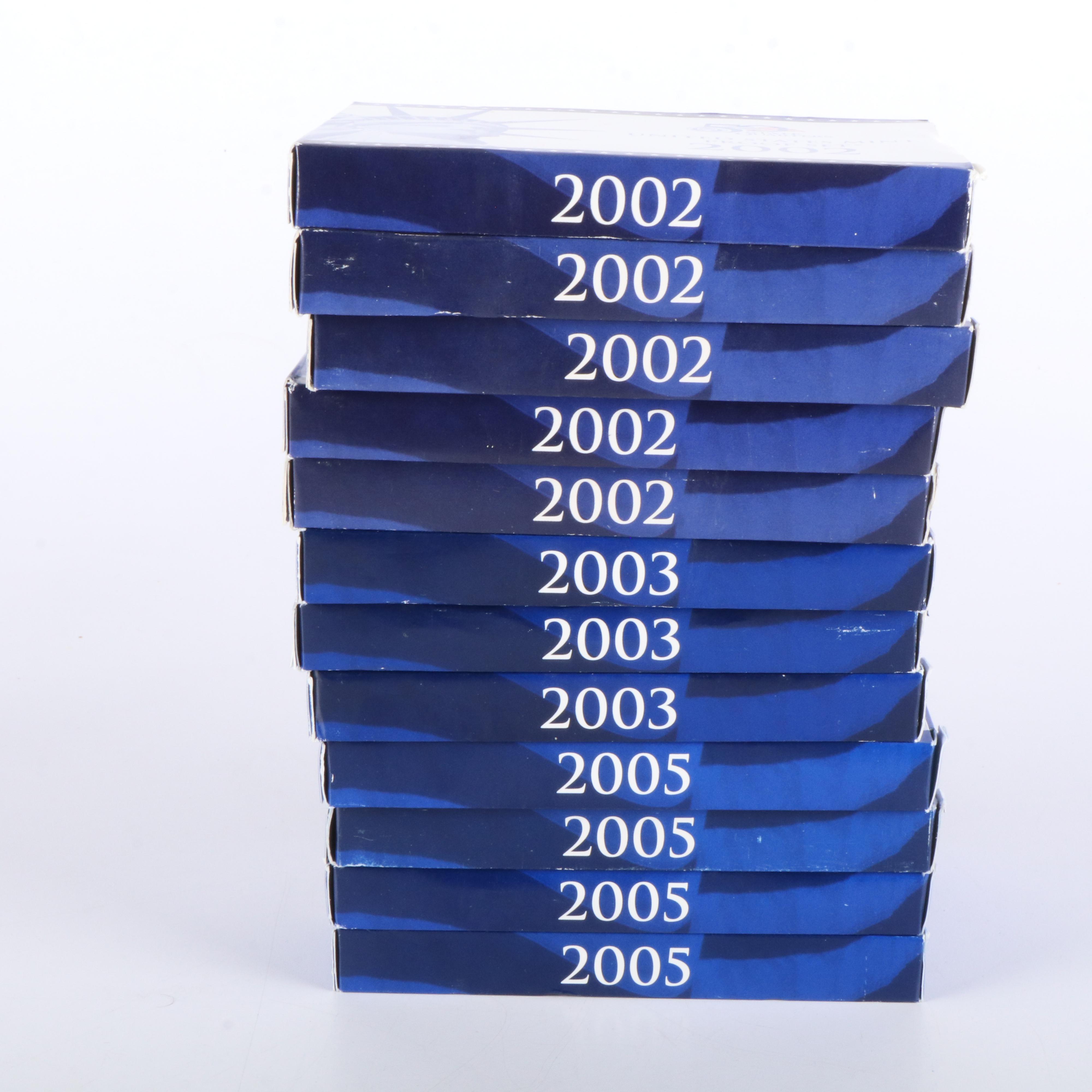 Twelve Modern U.S. Proof Sets