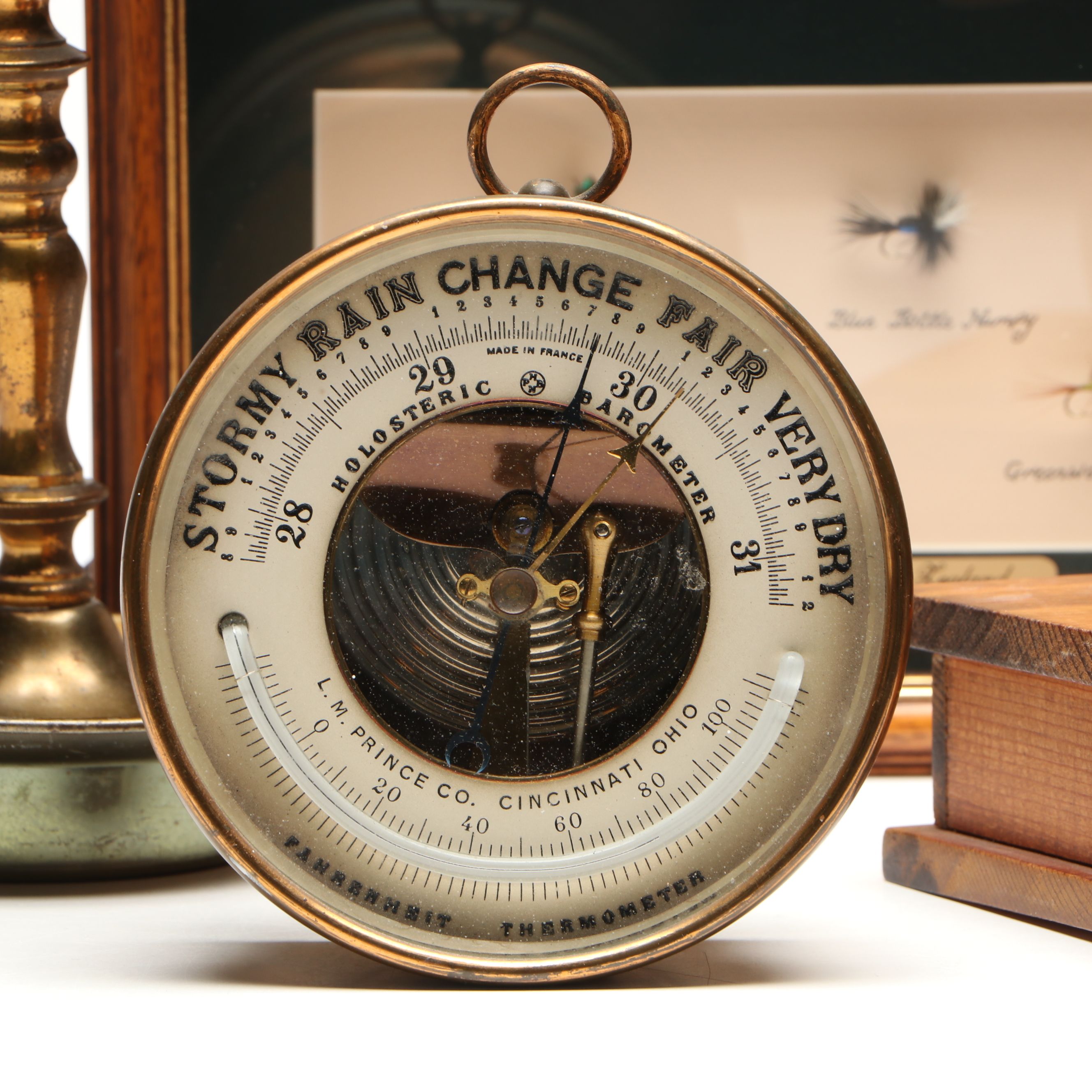 Brass Candlestick Table Lamp with Other Rustic Home Décor