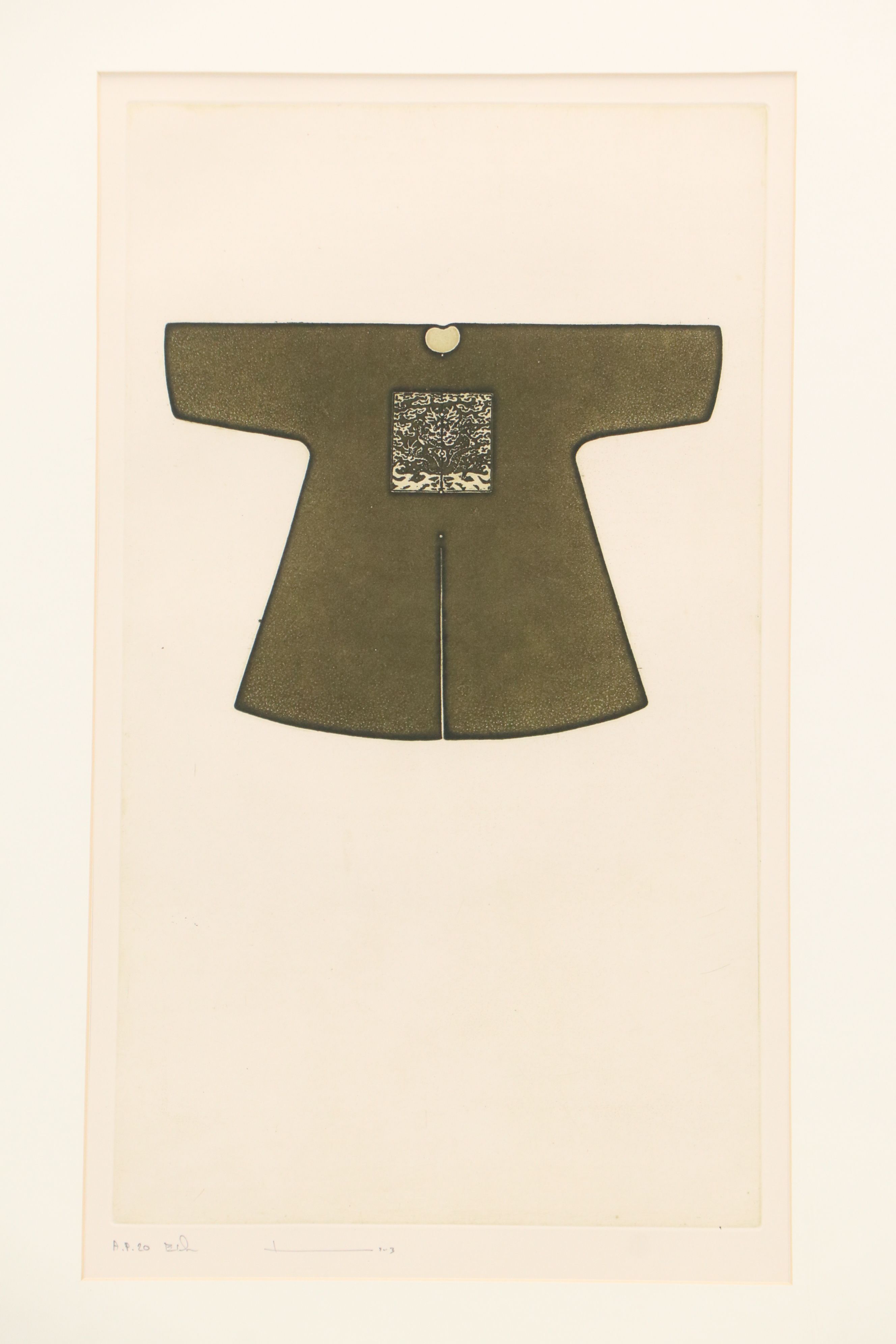 Vorakorn Metmanorom Etching of Traditional Chinese Costume, 2003