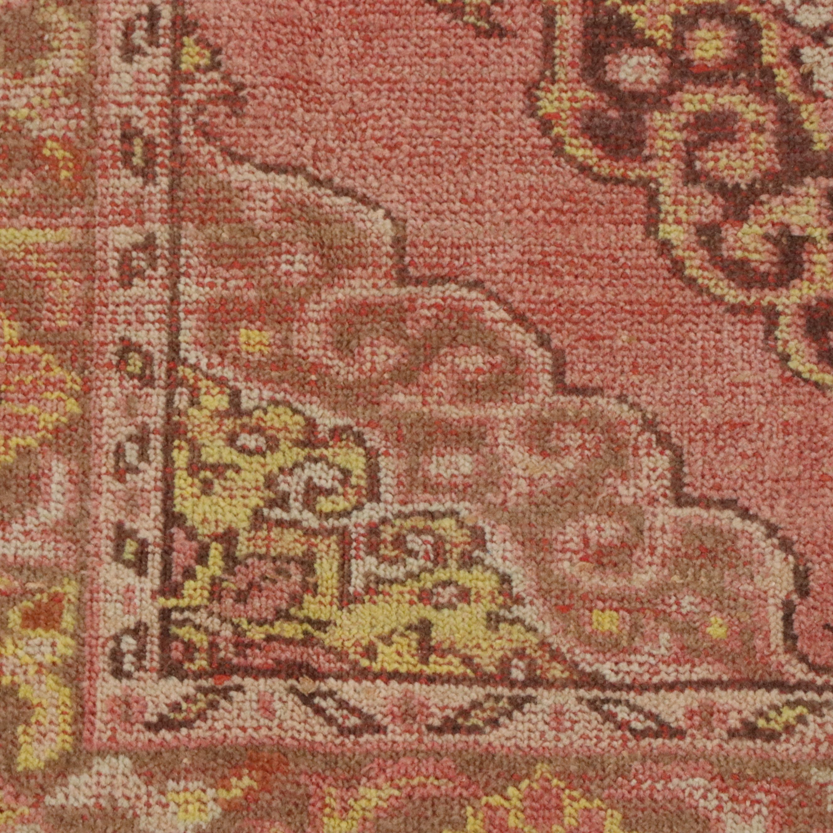 4'10 x 13'3 Hand-Knotted Turkish Oushak Long Rug