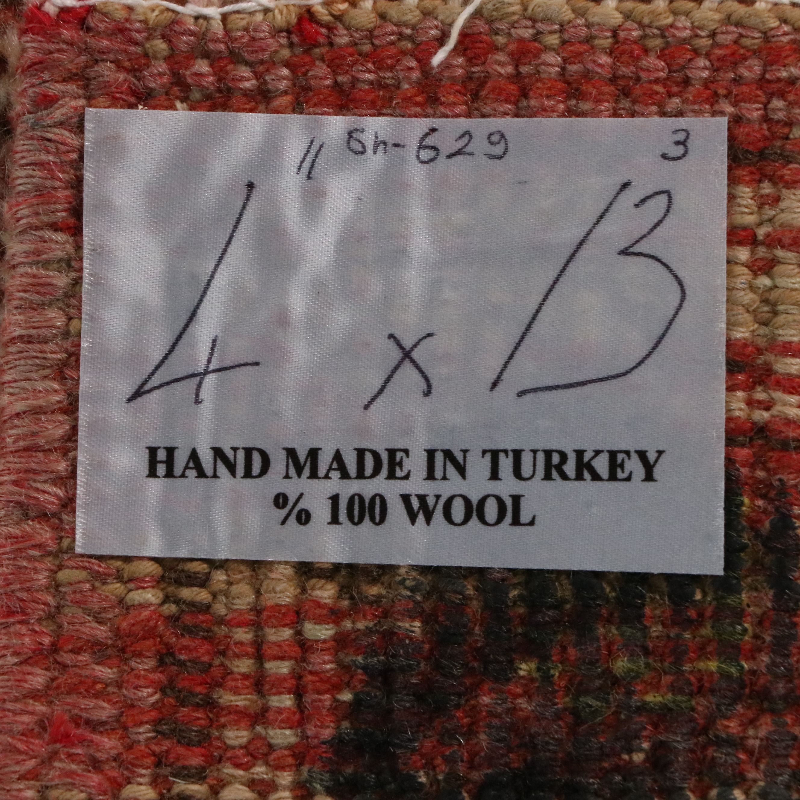 4'10 x 13'3 Hand-Knotted Turkish Oushak Long Rug