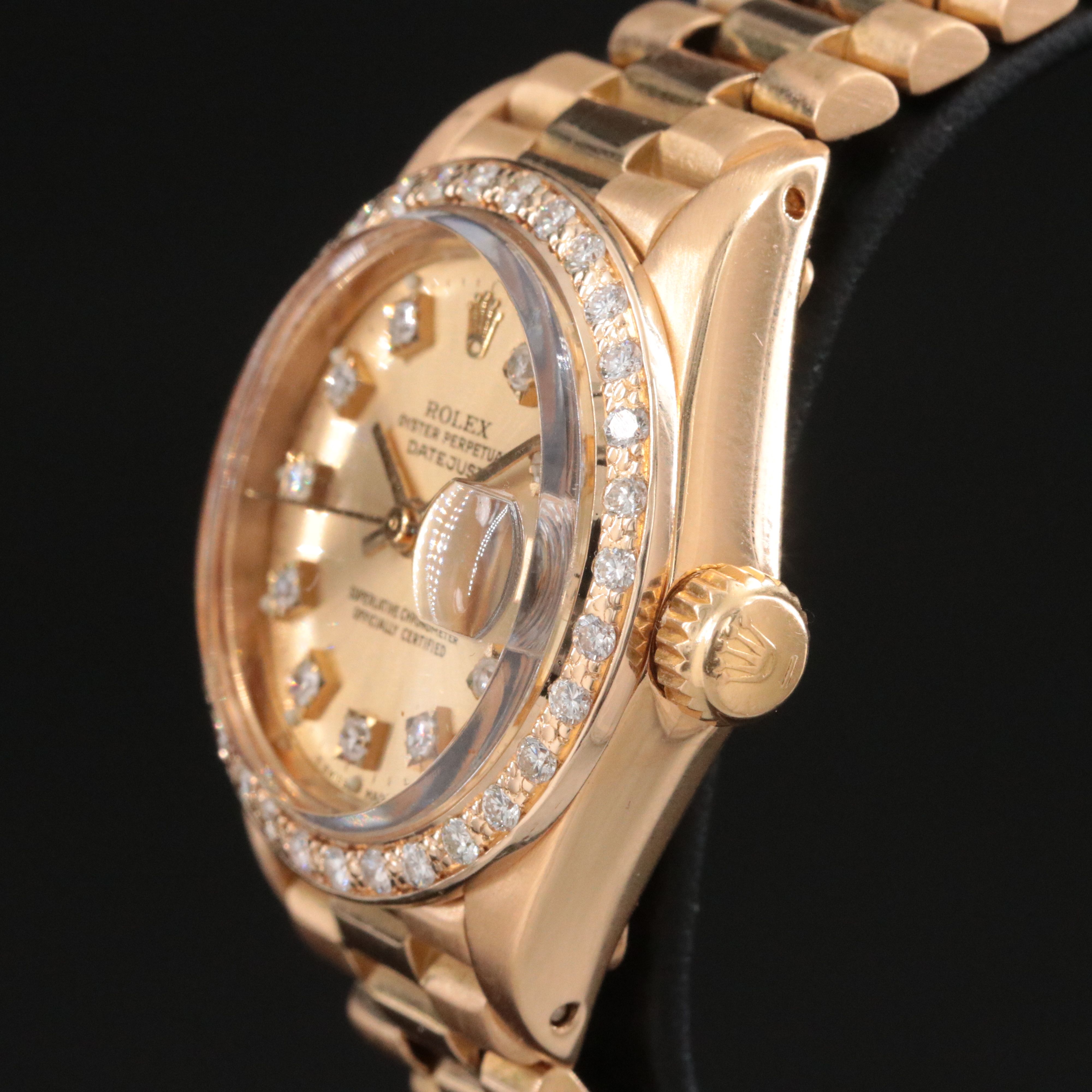 Rolex Datejust 6916 Custom Dial Vintage 18K Watch c.1979