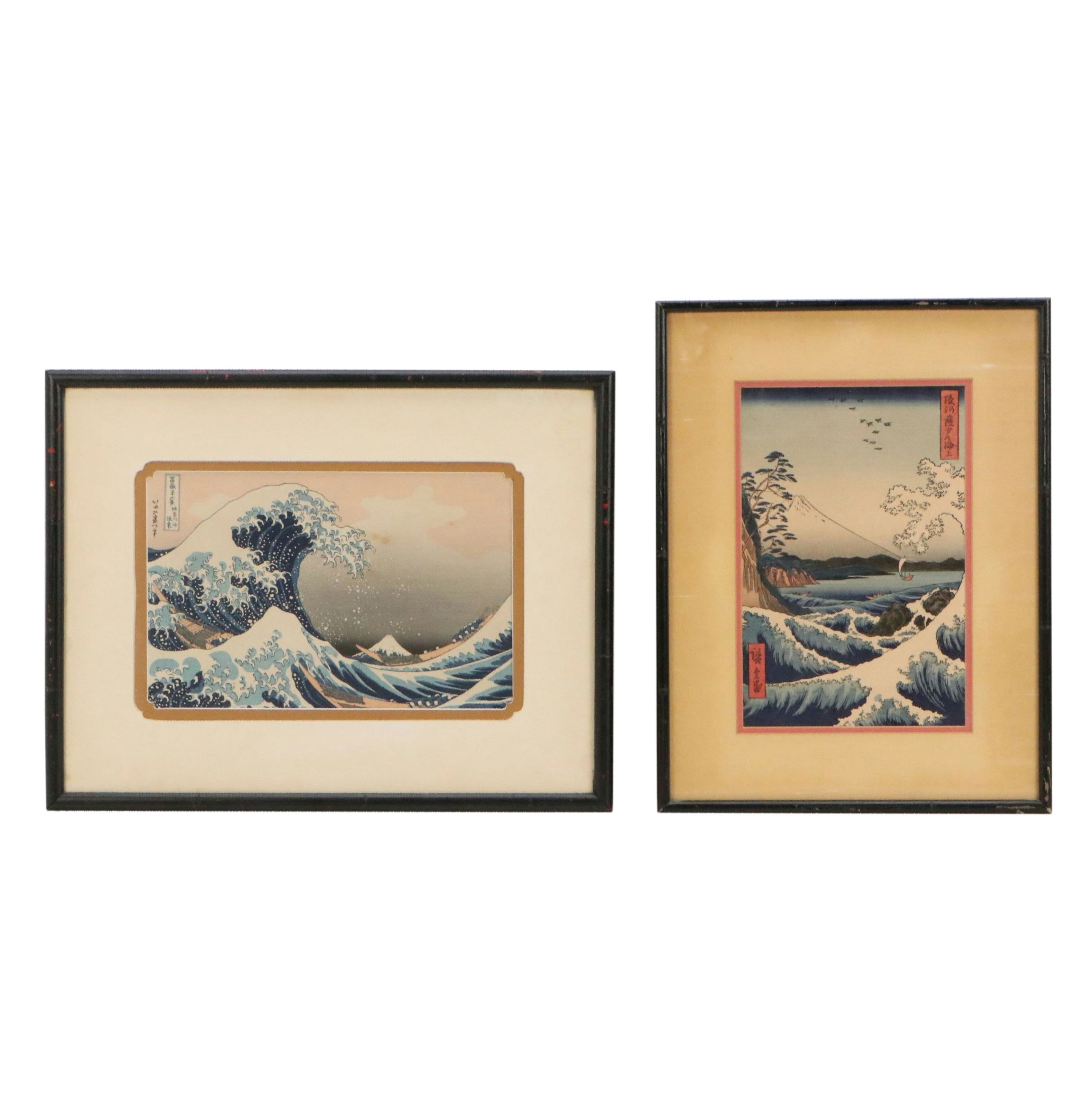 Japanese Seascape Woodblocks After Utagawa Hiroshige, 19th Century