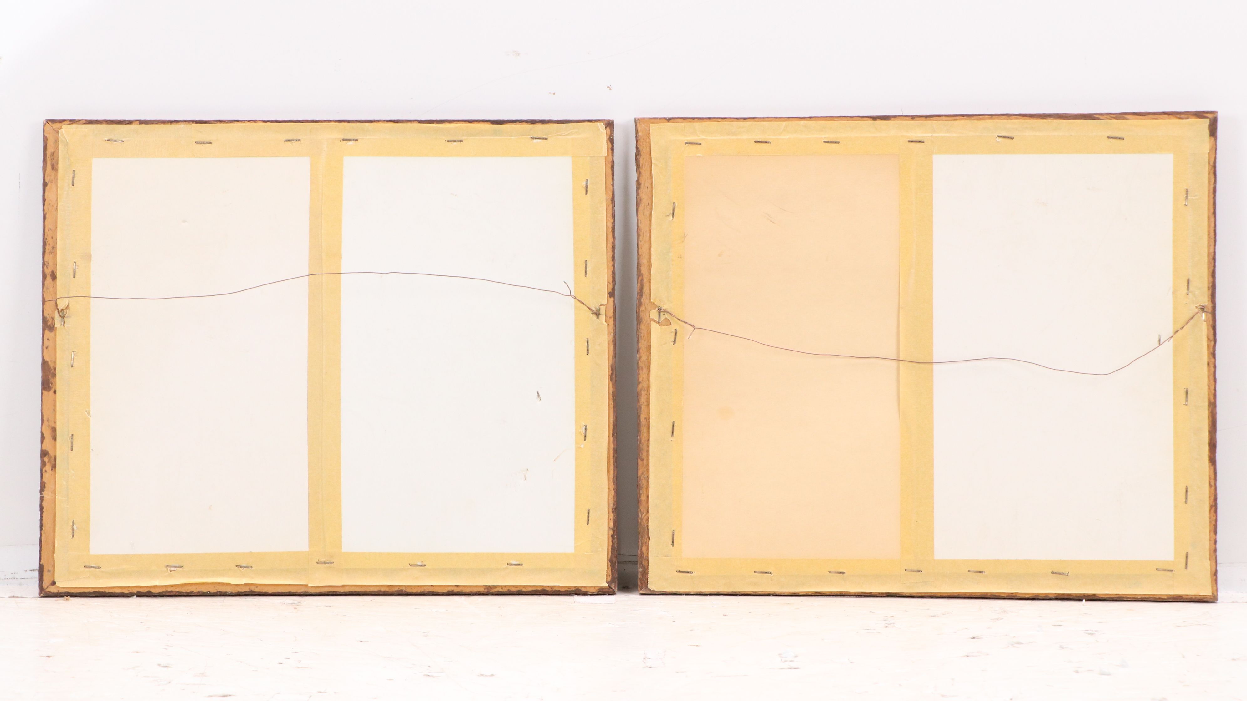 Ann Thompson Primitive Acrylic Paintings of Historical New England, 20th C.