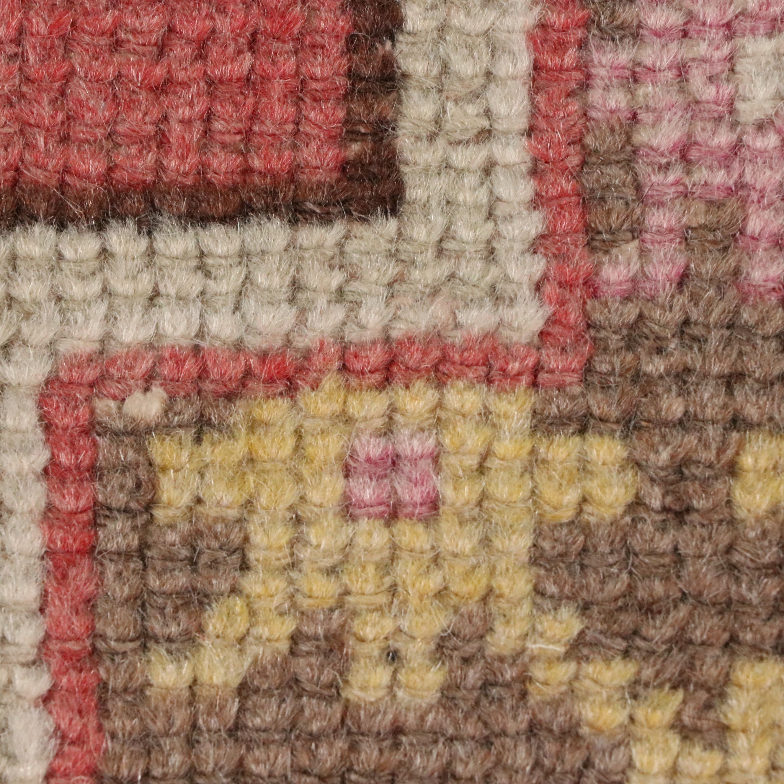 4'3 x 8'7 Hand-Knotted Turkish Konya Area Rug