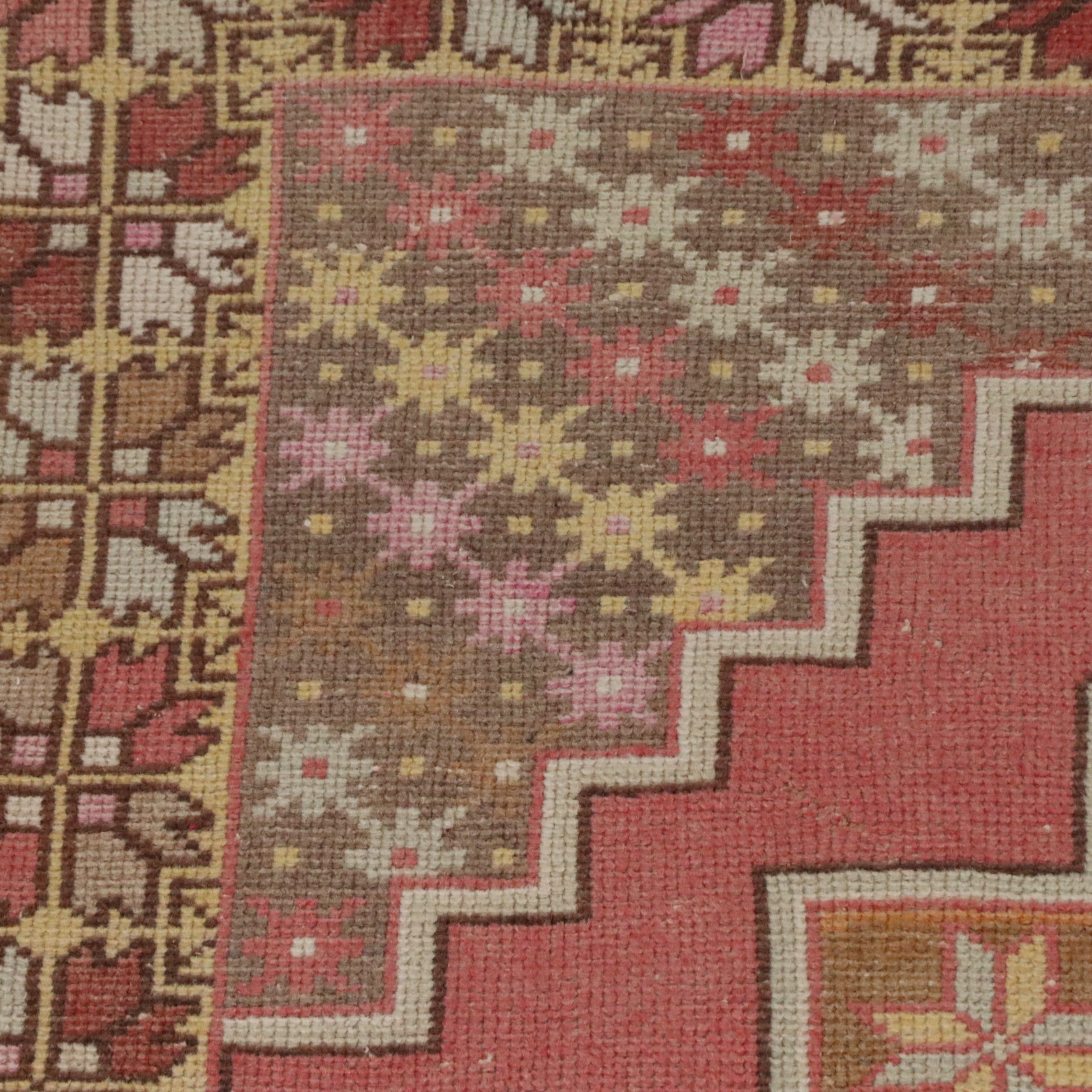 4'3 x 8'7 Hand-Knotted Turkish Konya Area Rug