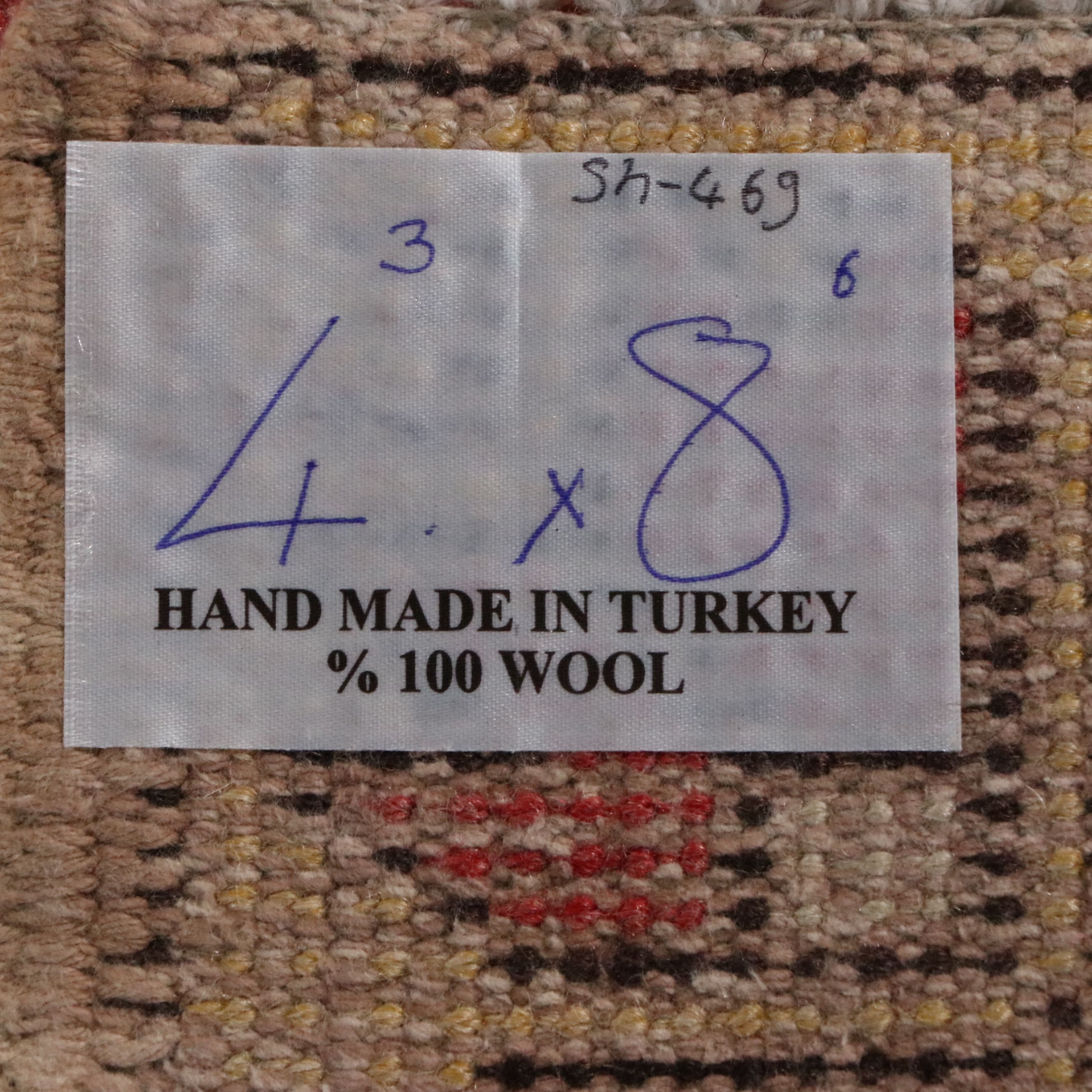 4'3 x 8'7 Hand-Knotted Turkish Konya Area Rug