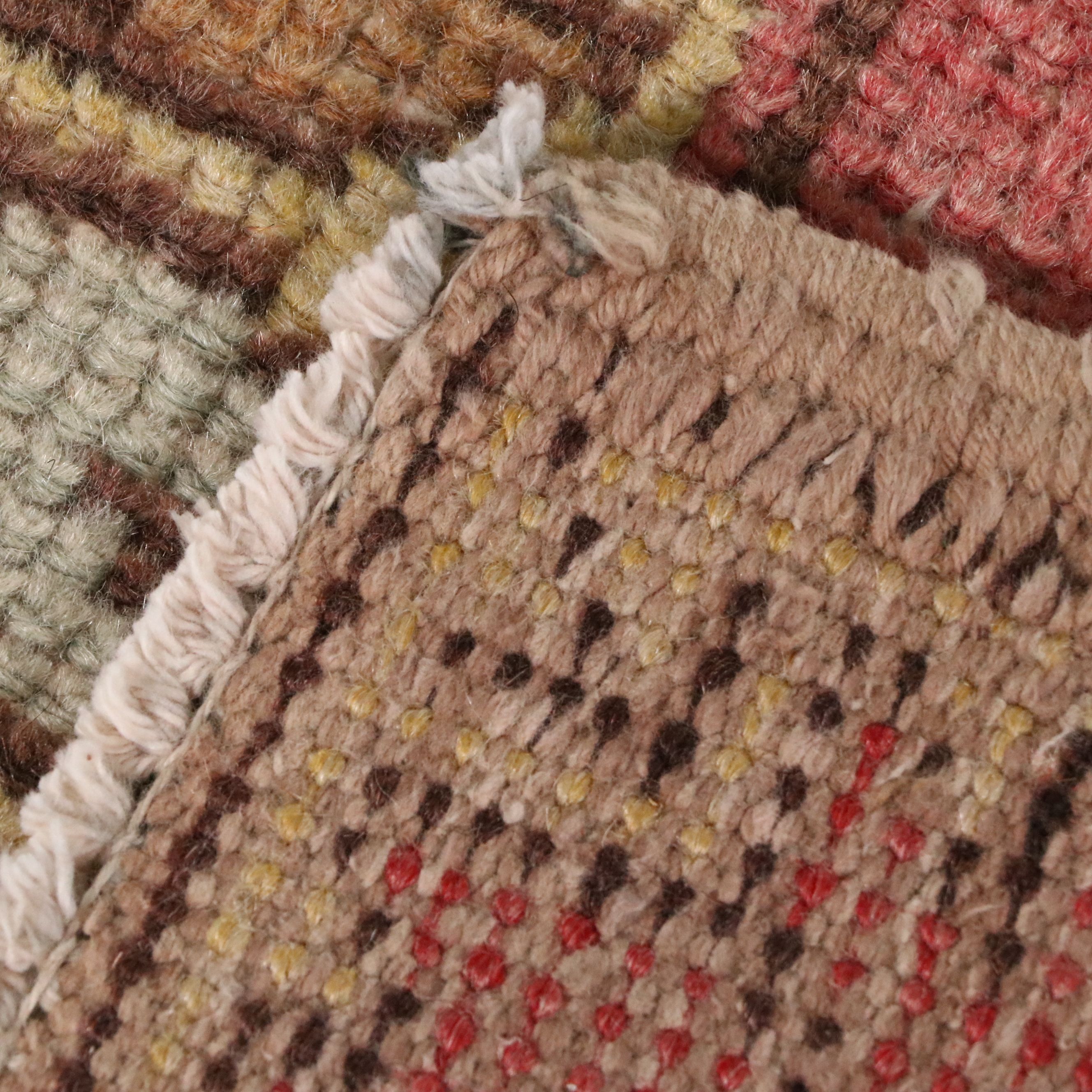 4'3 x 8'7 Hand-Knotted Turkish Konya Area Rug