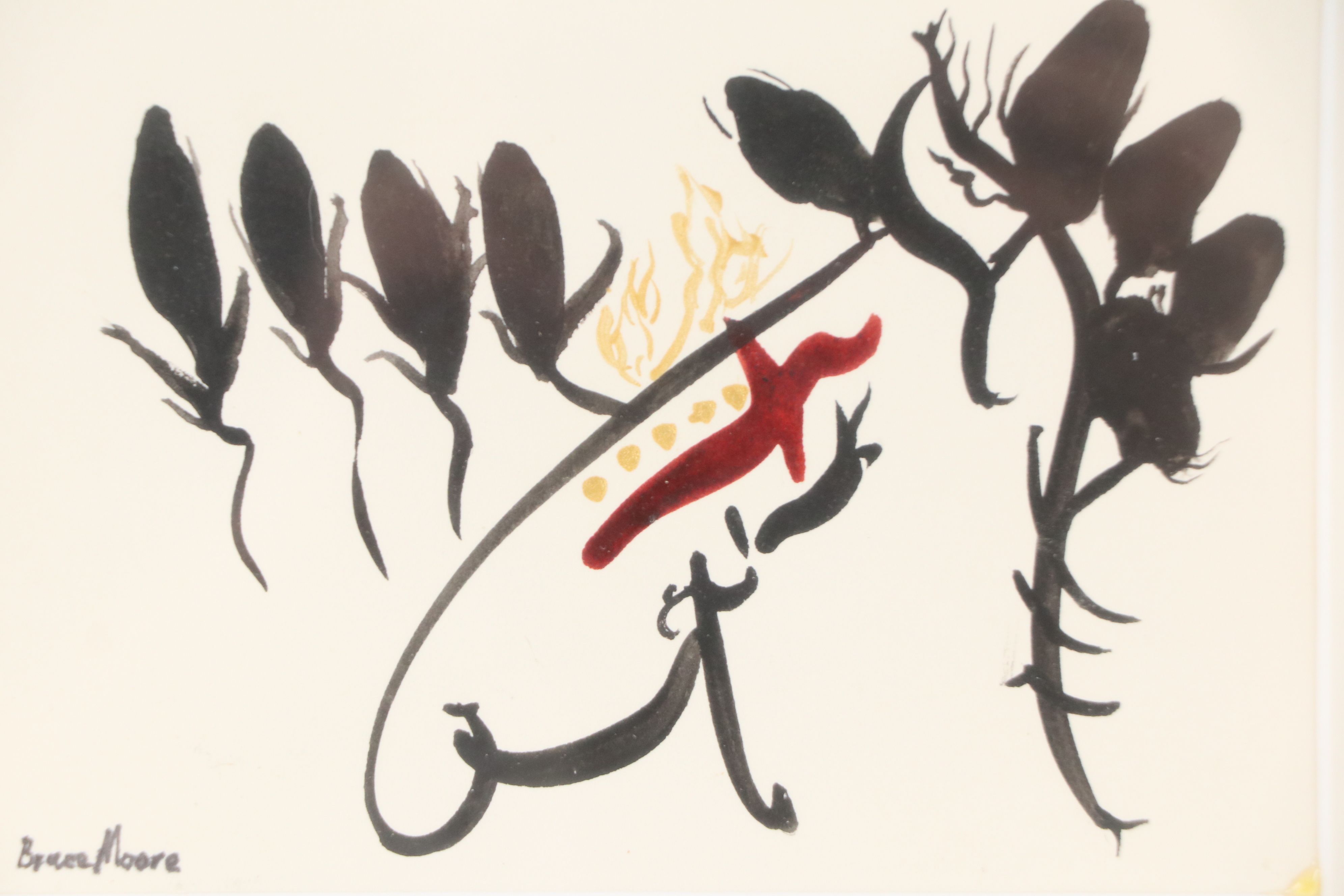 Bruce Moore Abstract Watercolor Painting, Late 20th or 21st Century