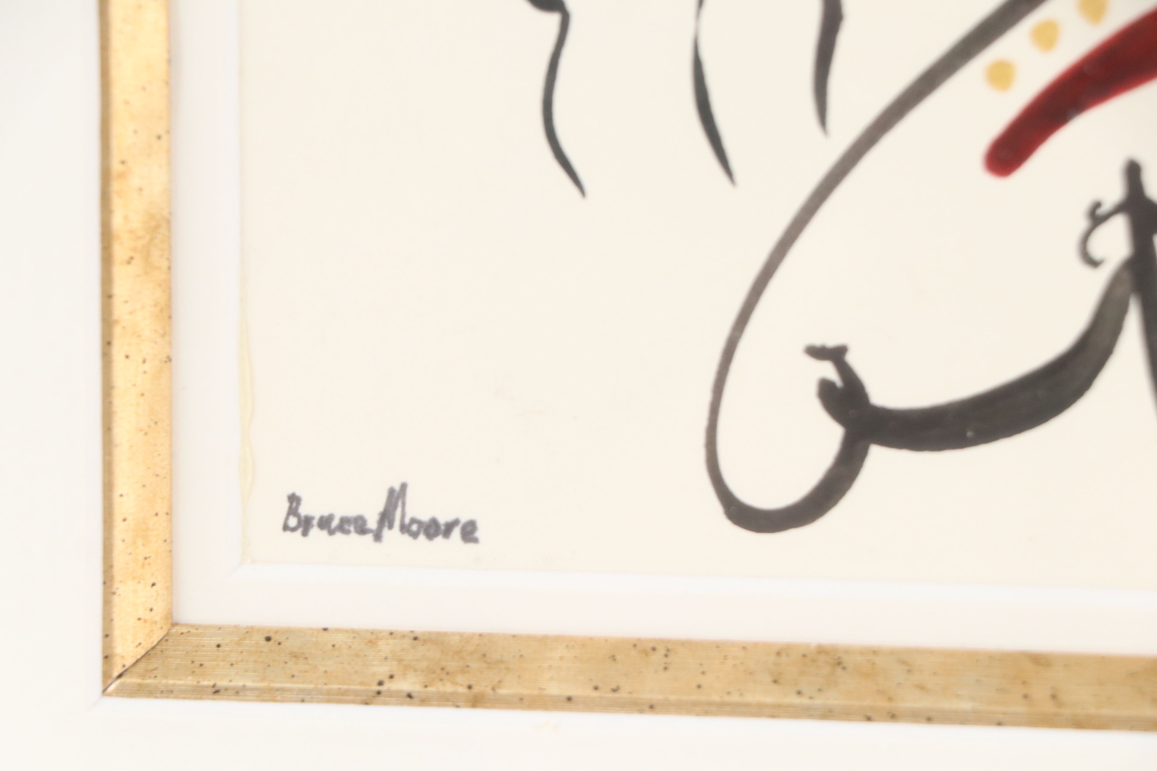 Bruce Moore Abstract Watercolor Painting, Late 20th or 21st Century