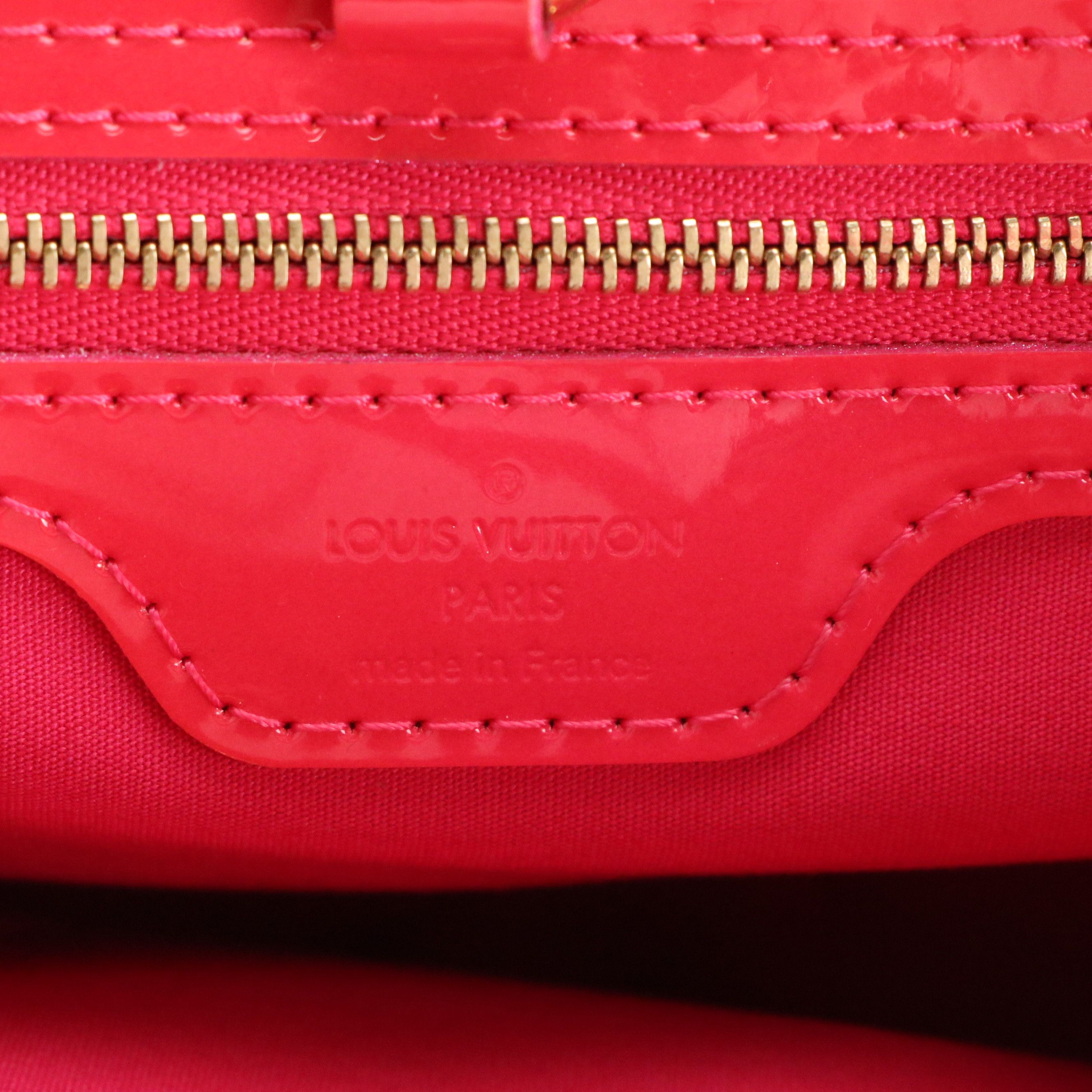 Louis Vuitton Wilshire Handbag in Bright Pink Monogram Vernis Leather